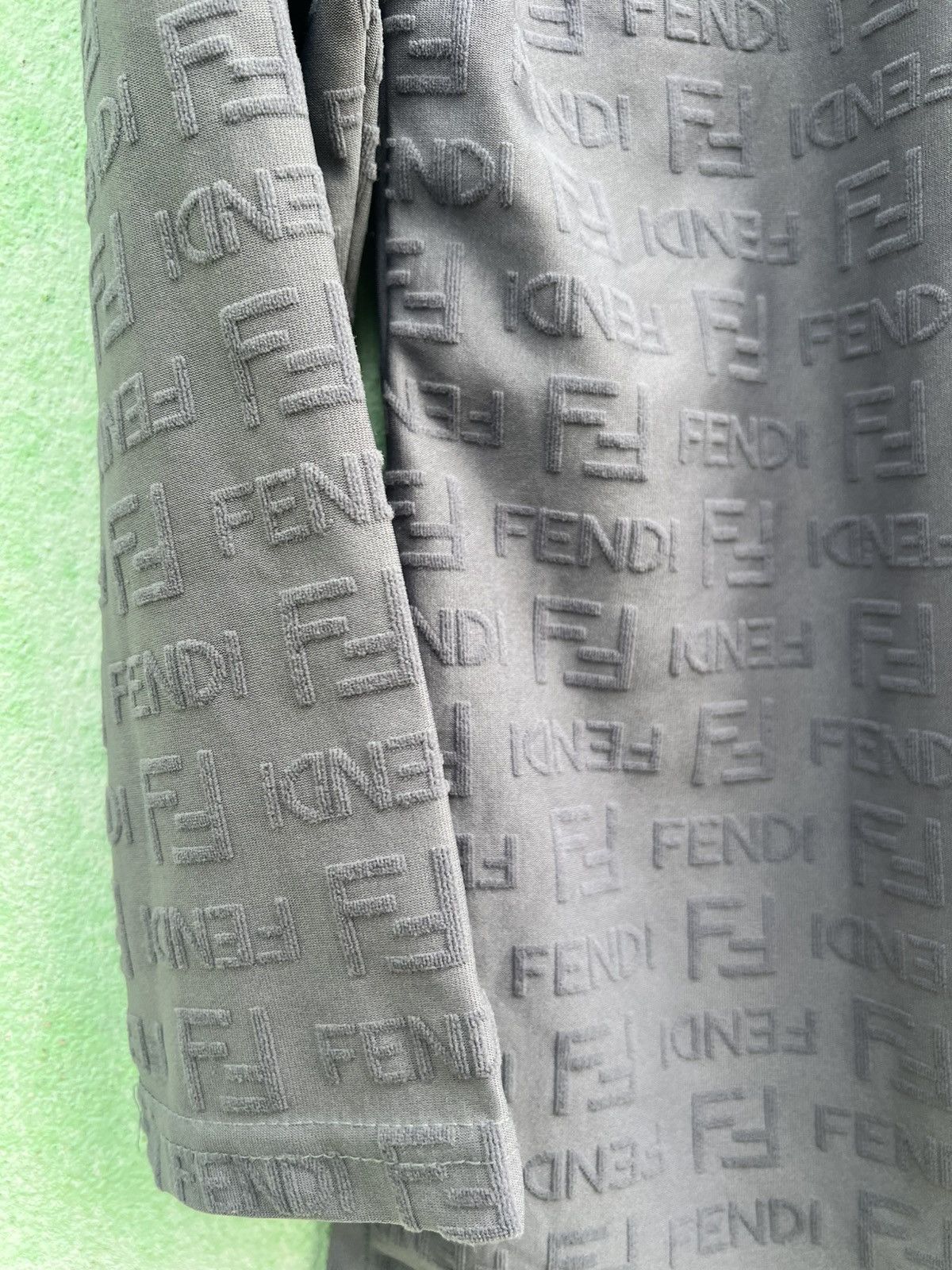 Fendi VINTAGE FENDI JEANS Roma Italy Embossed Monogram MockNeckTop Size M / US 6-8 / IT 42-44 - 12 Thumbnail