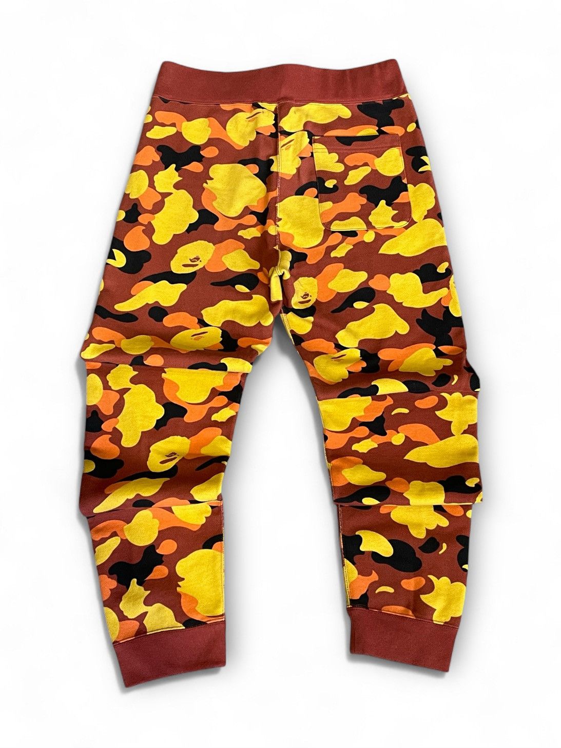Bape 1st Camo Slim Sweatpants – Orange – Size M