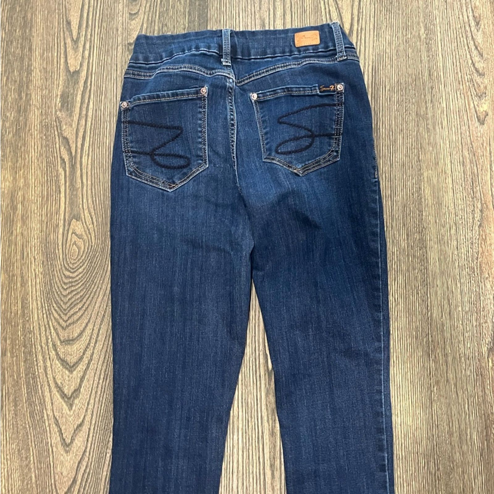 Seven 7 Seven7 High-Rise Tummyless Skinny Jeans Denim Blue Size 6 Size 28" / US 6 / IT 42 - 12 Thumbnail