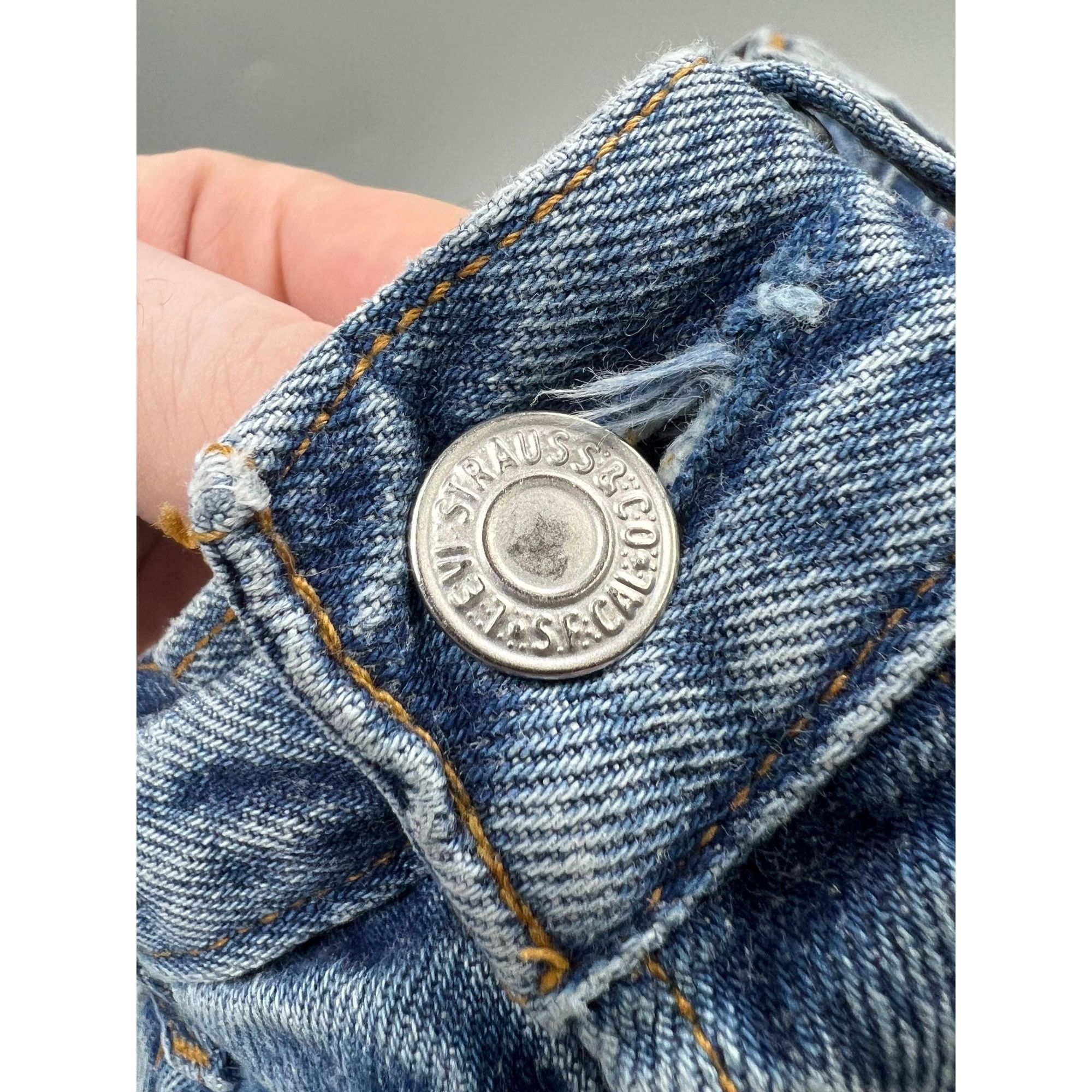 Levi's Levi’s 501xx Made In USA Distressed Denim Jeans (Y0890) Size US 34 / EU 50 - 6 Thumbnail