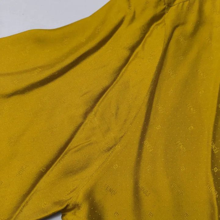 Fendi FENDI Yellow Logo Long Sleeve Shirt -2507 Size US M / EU 48-50 / 2 - 3 Thumbnail