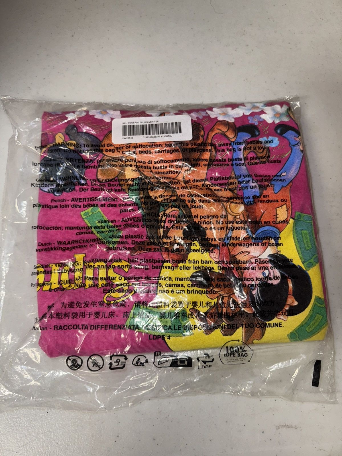 Supreme Supreme All Dogs Go To Heaven Tee Size US L / EU 52-54 / 3 - 3 Thumbnail