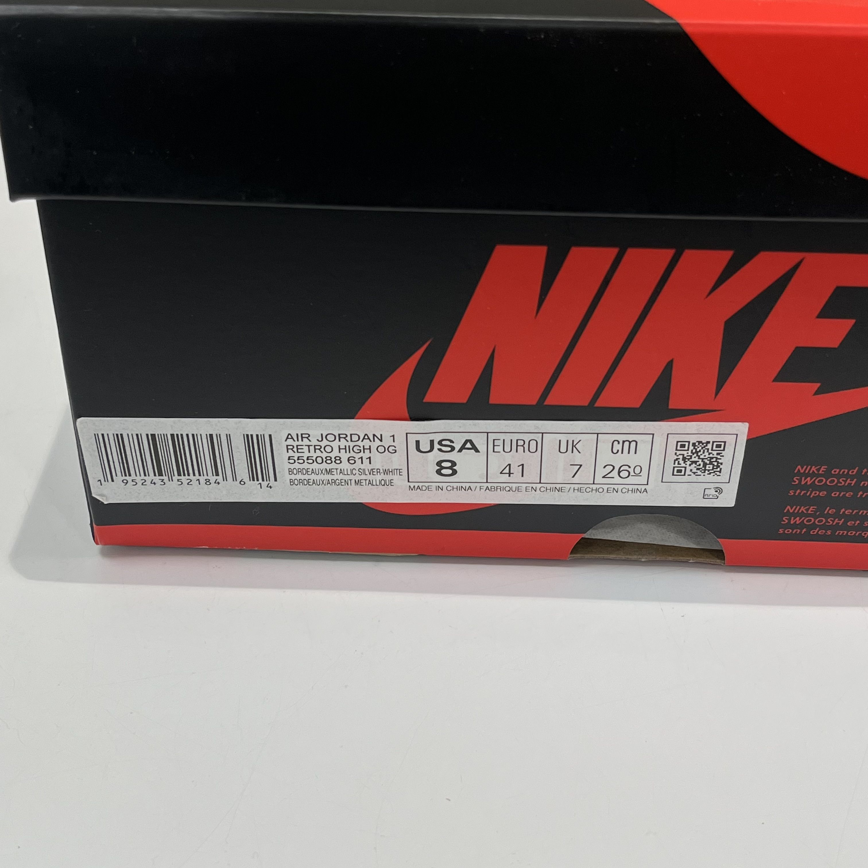 Nike Air Jordan 1 Retro High OG Boudeaux Size US 8 / EU 41 - 7 Thumbnail