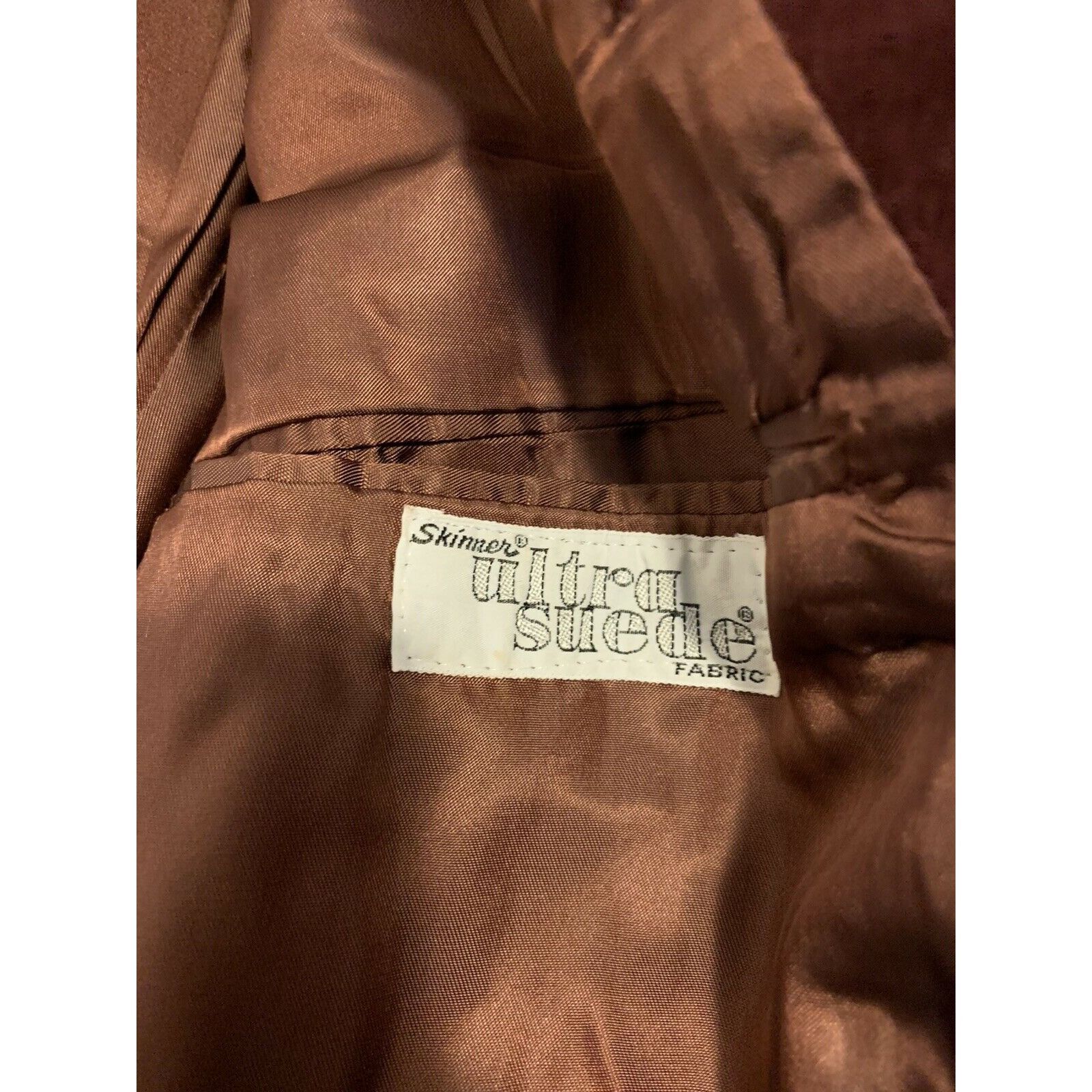 Vintage Rountree Williams Le Baron Skinner Ultra Suede Fabric Coat J Size US XXL / EU 58 / 5 - 9 Thumbnail