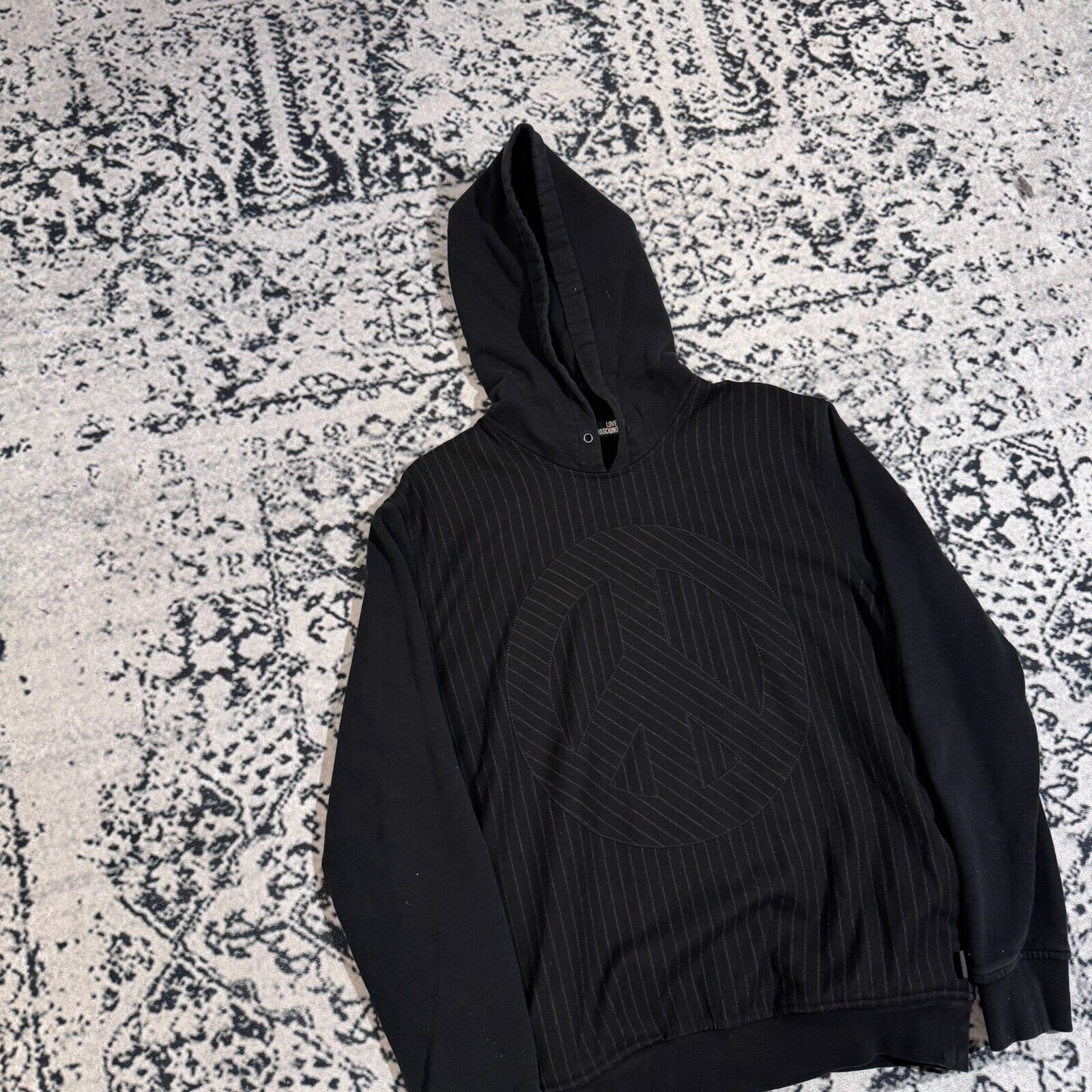 Moschino × Vintage Love Moschino Unisex Black Cotton Hoodie Size M Regular Fit Size US M / EU 48-50 / 2 - 5 Thumbnail