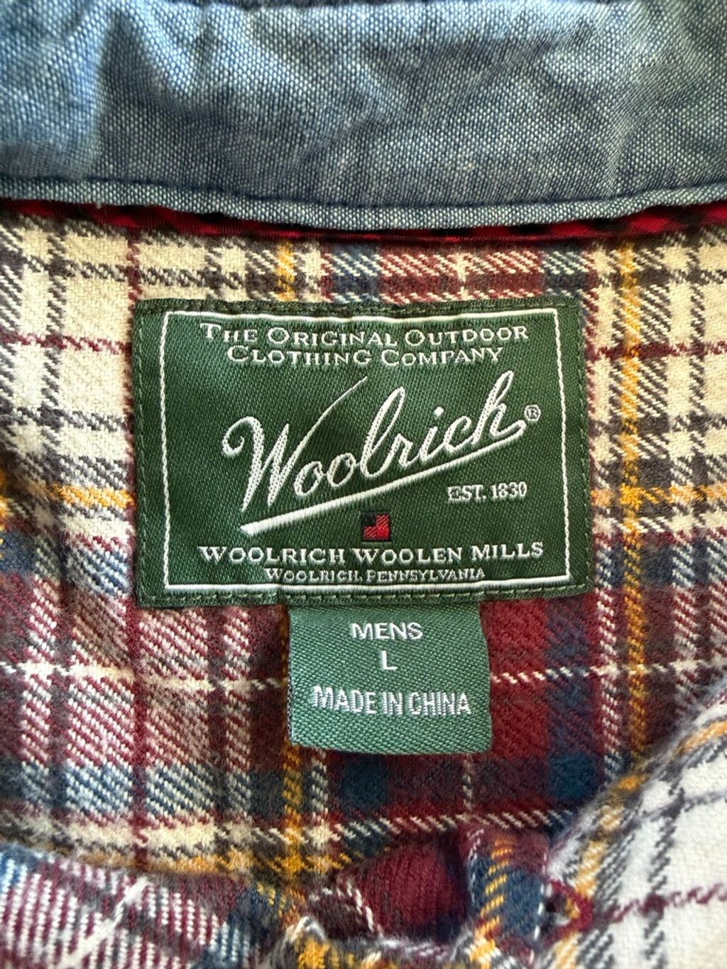 Woolrich Woolen Mills Men's Woolrich Plaid Casual Button Down Shirt L Red Blue Size US L / EU 52-54 / 3 - 5 Thumbnail