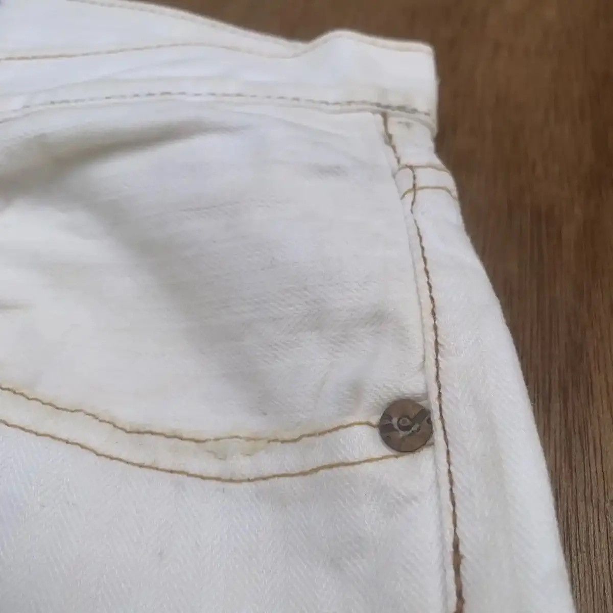 Vintage FLARES TROUSERS JEANS LOOSE FIT FADED PANTS MADE IN SPAIN Size US 31 - 6 Thumbnail