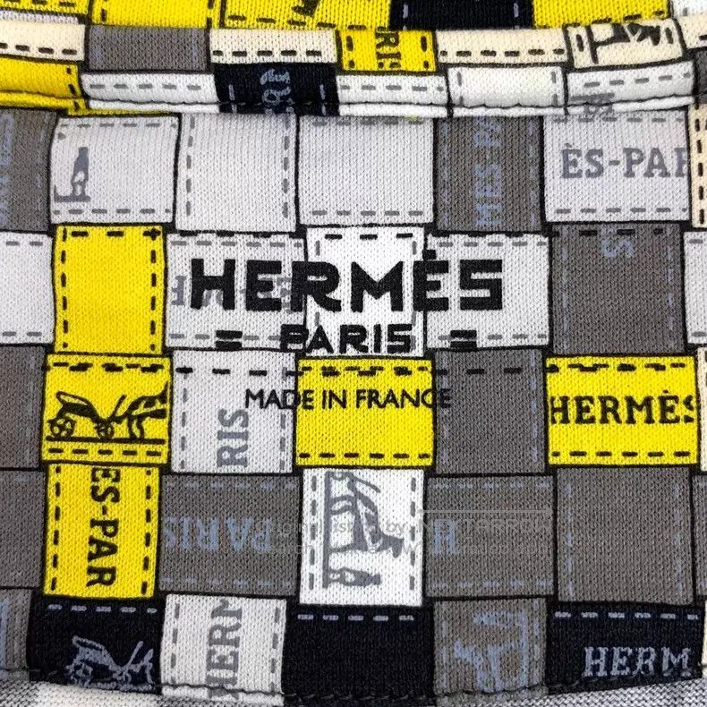 Hermes Hermes Color block logo round neck cotton short sleeve T-s Size S / US 4 / IT 40 - 5 Thumbnail