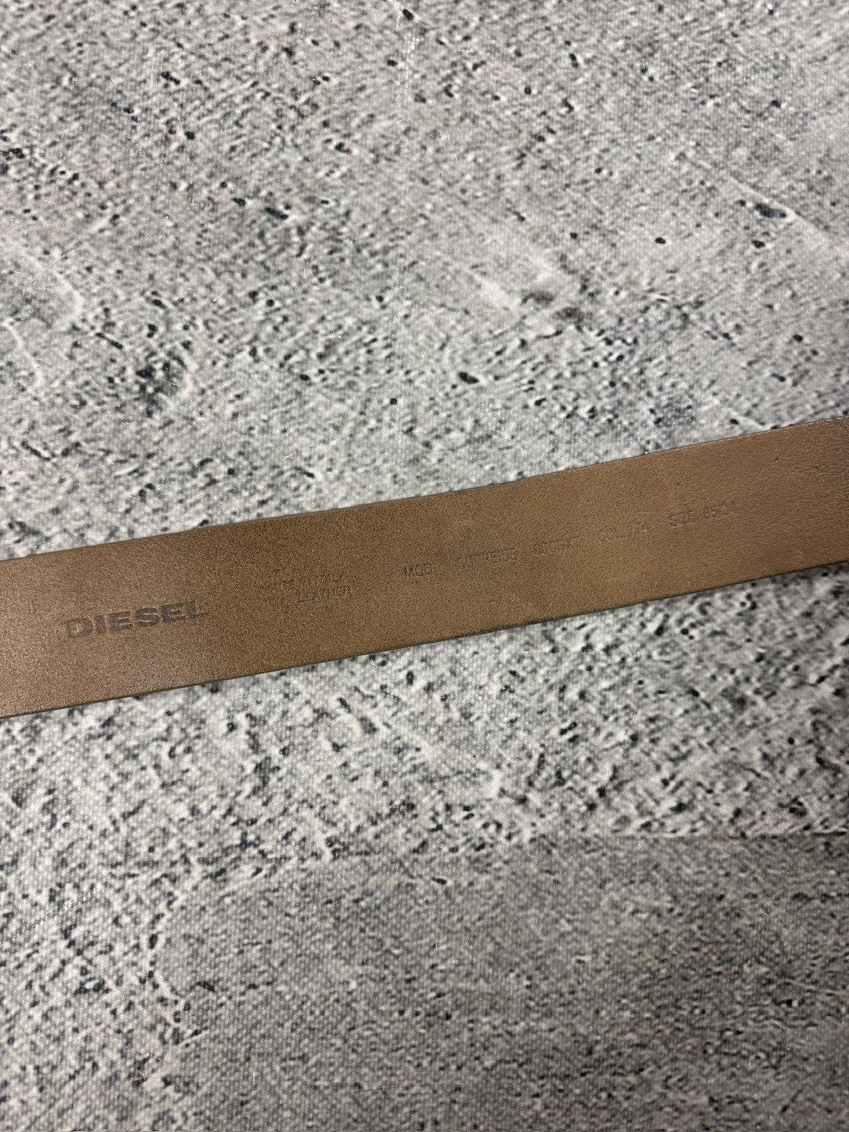 Diesel Diesel belt leather cow big buckle beige Size ONE SIZE - 8 Thumbnail