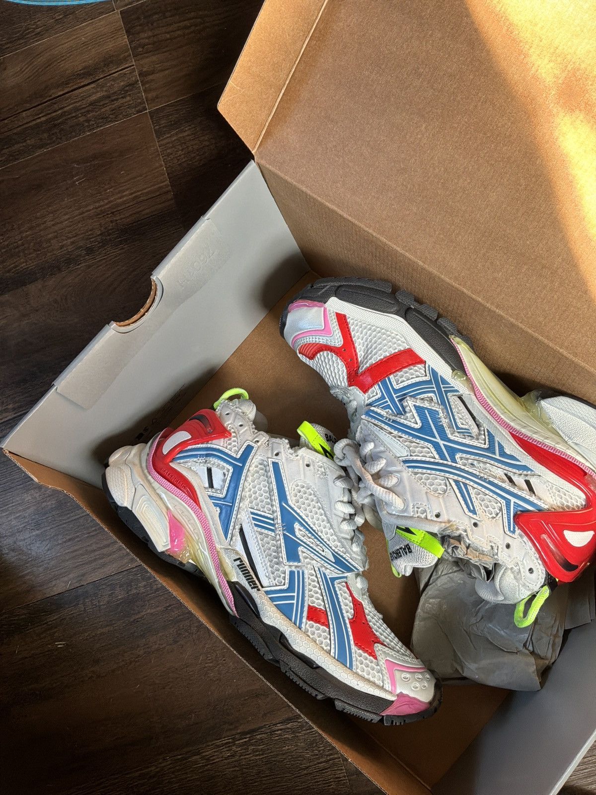 Balenciaga MEN'S RUNNER SNEAKER IN MULTICOLOR mesh and nylon Size US 8 / EU 41 - 1 Thumbnail