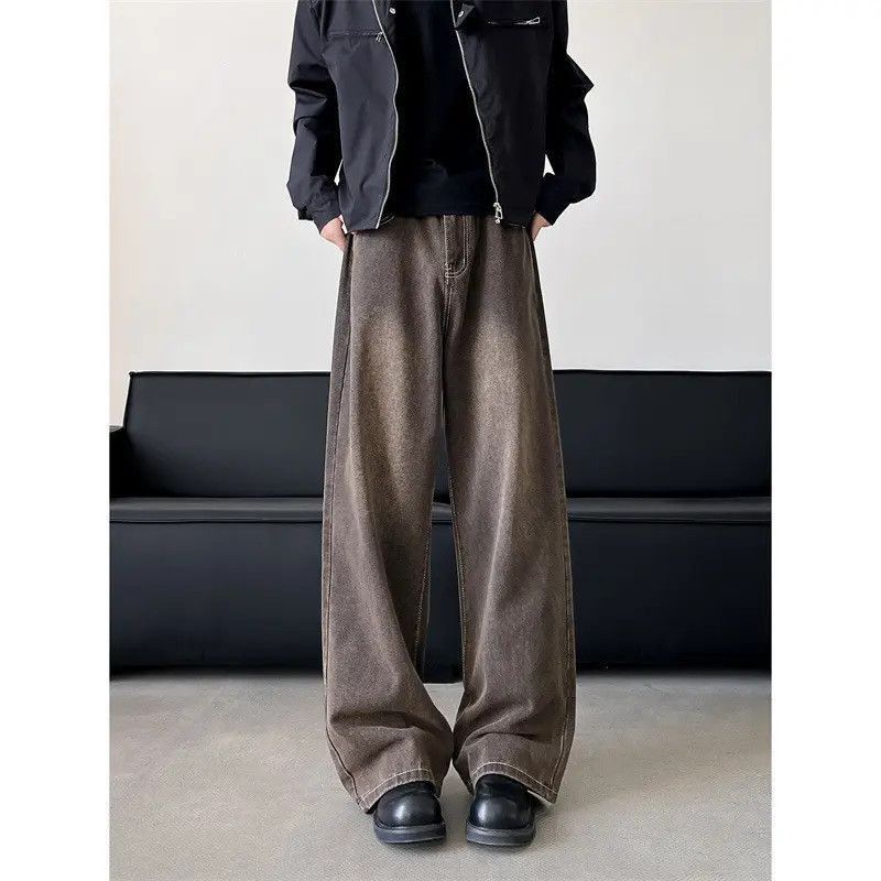 Japanese Brand Retro loose straight leg micro flared jeans Size US 32 / EU 48 - 5 Thumbnail
