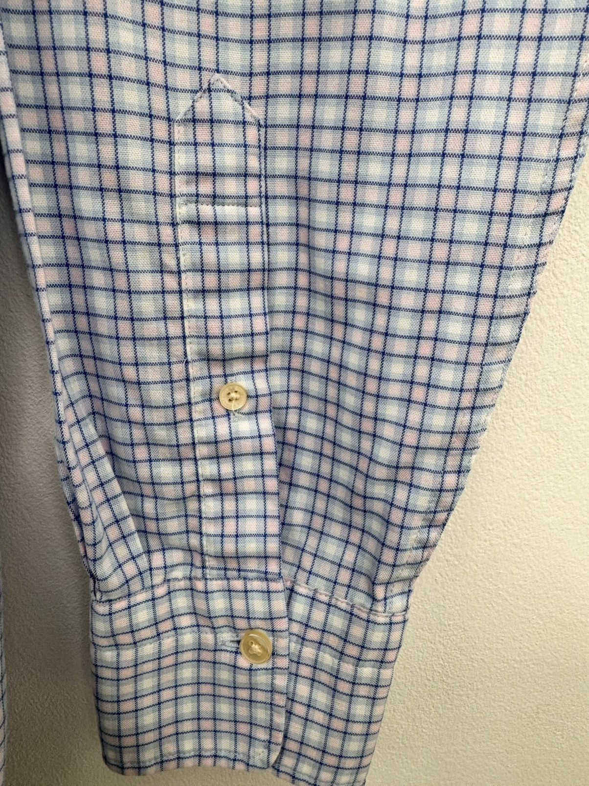 Gant Gant Men Button Up Shirt Blue Pink Check Size L Size US L / EU 52-54 / 3 - 9 Thumbnail
