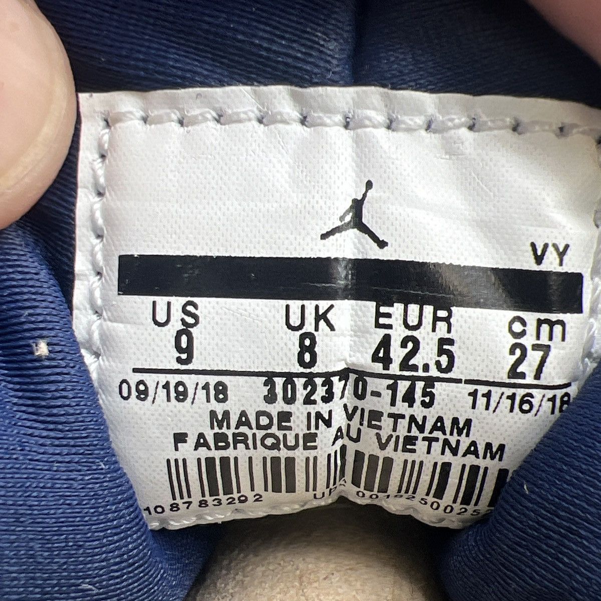 Jordan Brand Air Jordan 9 Unc Size US 9 / EU 42 - 8 Thumbnail