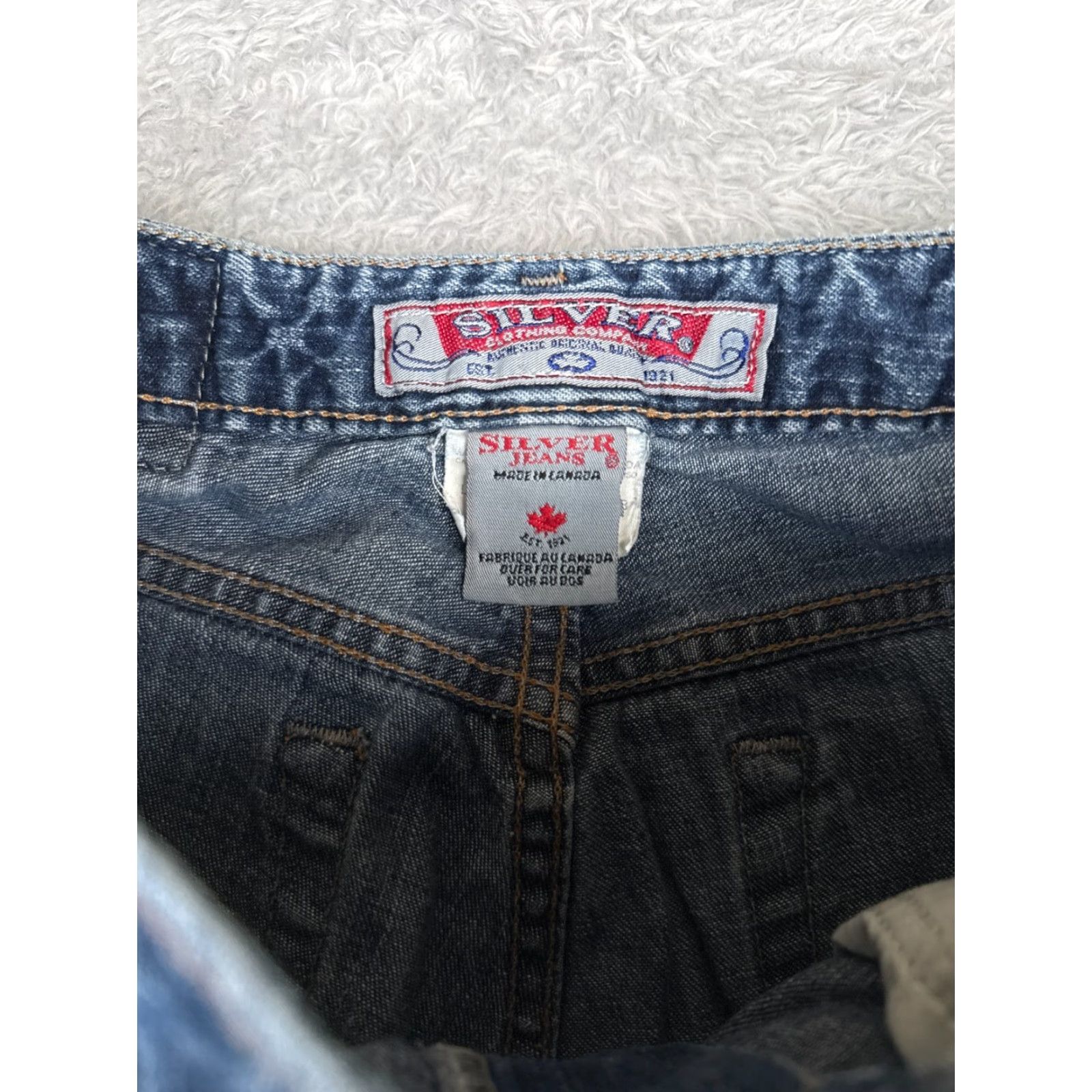 Silver Jeans Co. VINTAGE Silver Jeans Womens Jeans Blue Denim Bootcut Mid Rise 29x34 Size 24" / US 00 / IT 34 - 6 Thumbnail