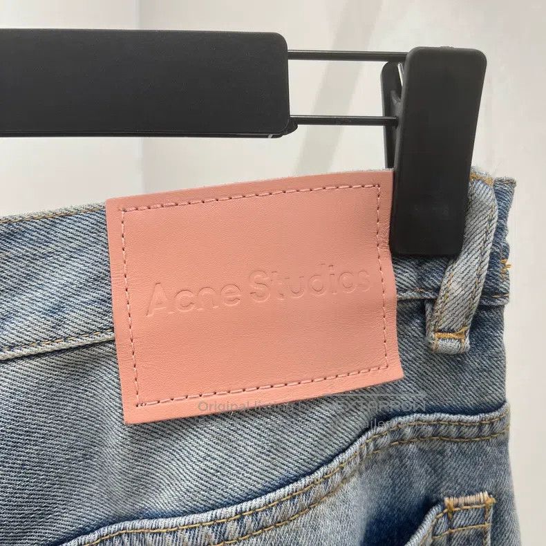 Acne Studios Acne Studios 25SS Leather Patch Splatter Denim Jeans Size US 29 - 6 Thumbnail