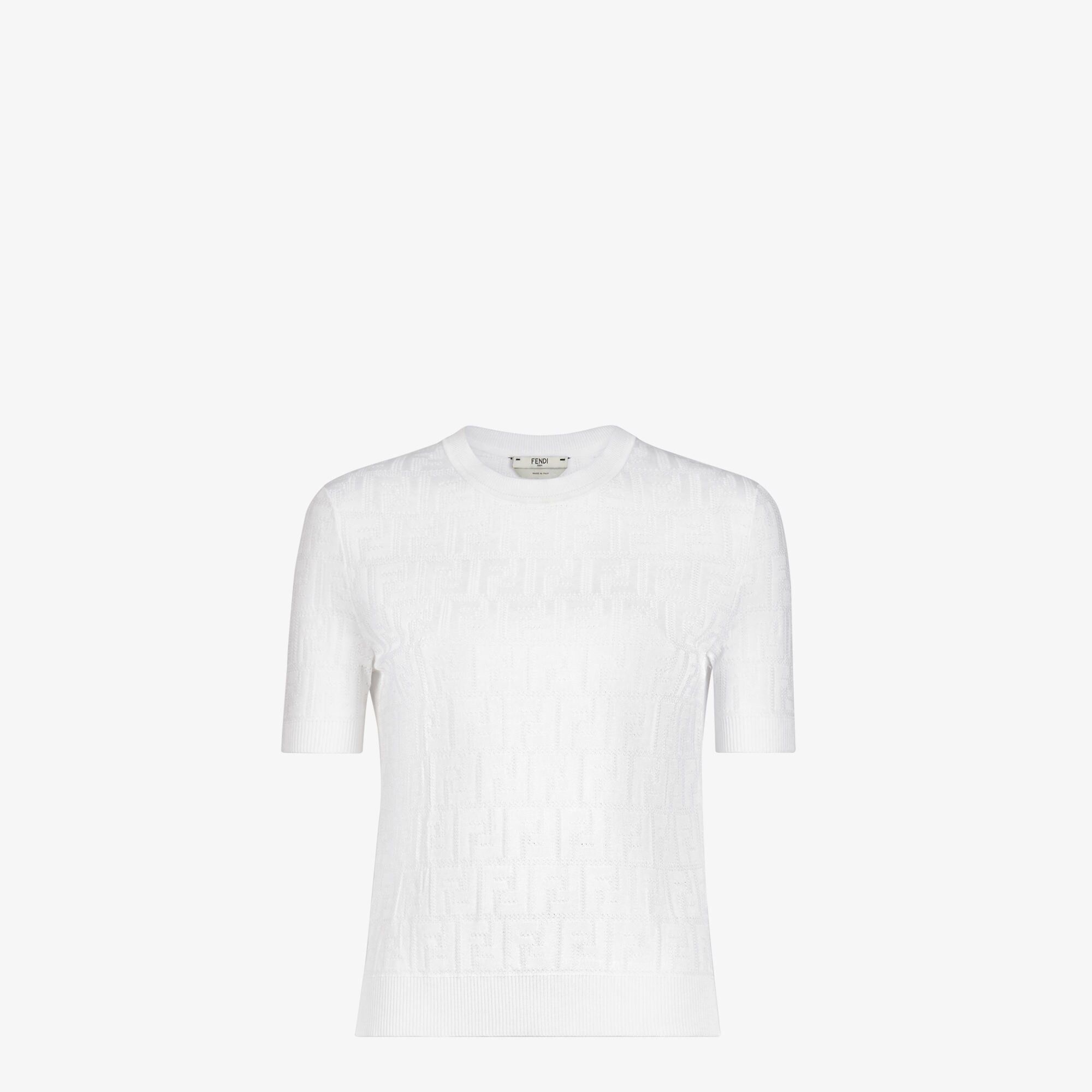 Fendi o1s1wg111225 Jumper in White Size L / US 10 / IT 46 - 1 Thumbnail