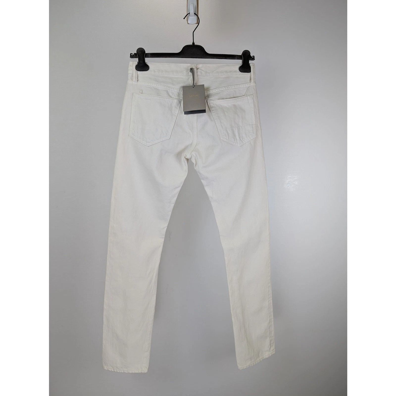 Tom Ford o1rshd1 Straight Denim Jeans in White Size US 31 - 7 Thumbnail