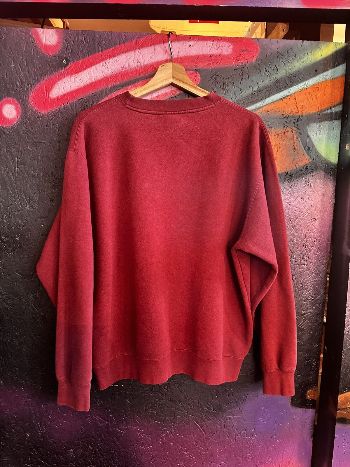 Stussy Early 2000s Stussy Double S Crewneck maroon Size US M / EU 48-50 / 2 - 2 Thumbnail