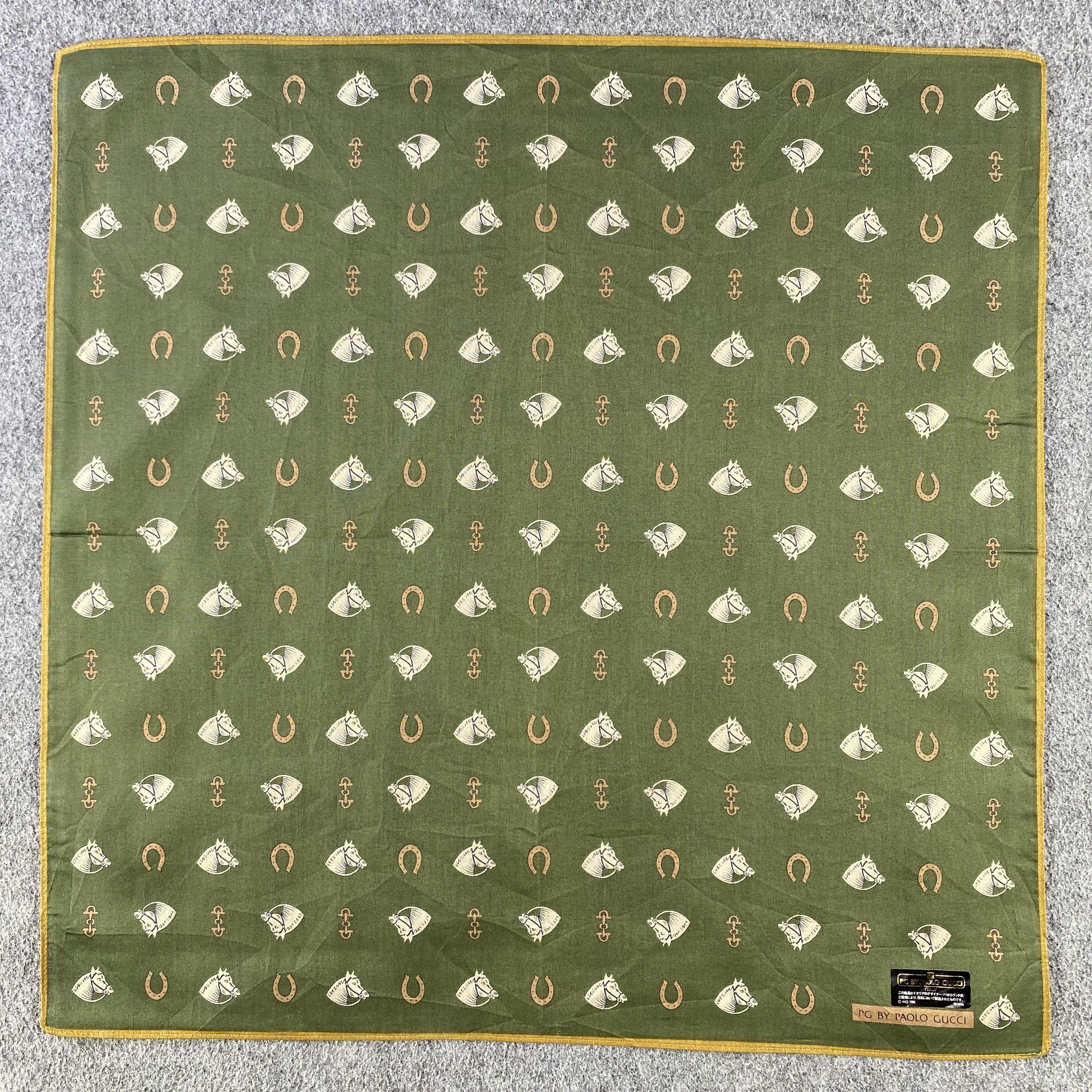 Paolo Gucci × Vintage Paolo Gucci Handkerchief/Neckerchief/Bandana HC750 Size ONE SIZE - 1 Thumbnail