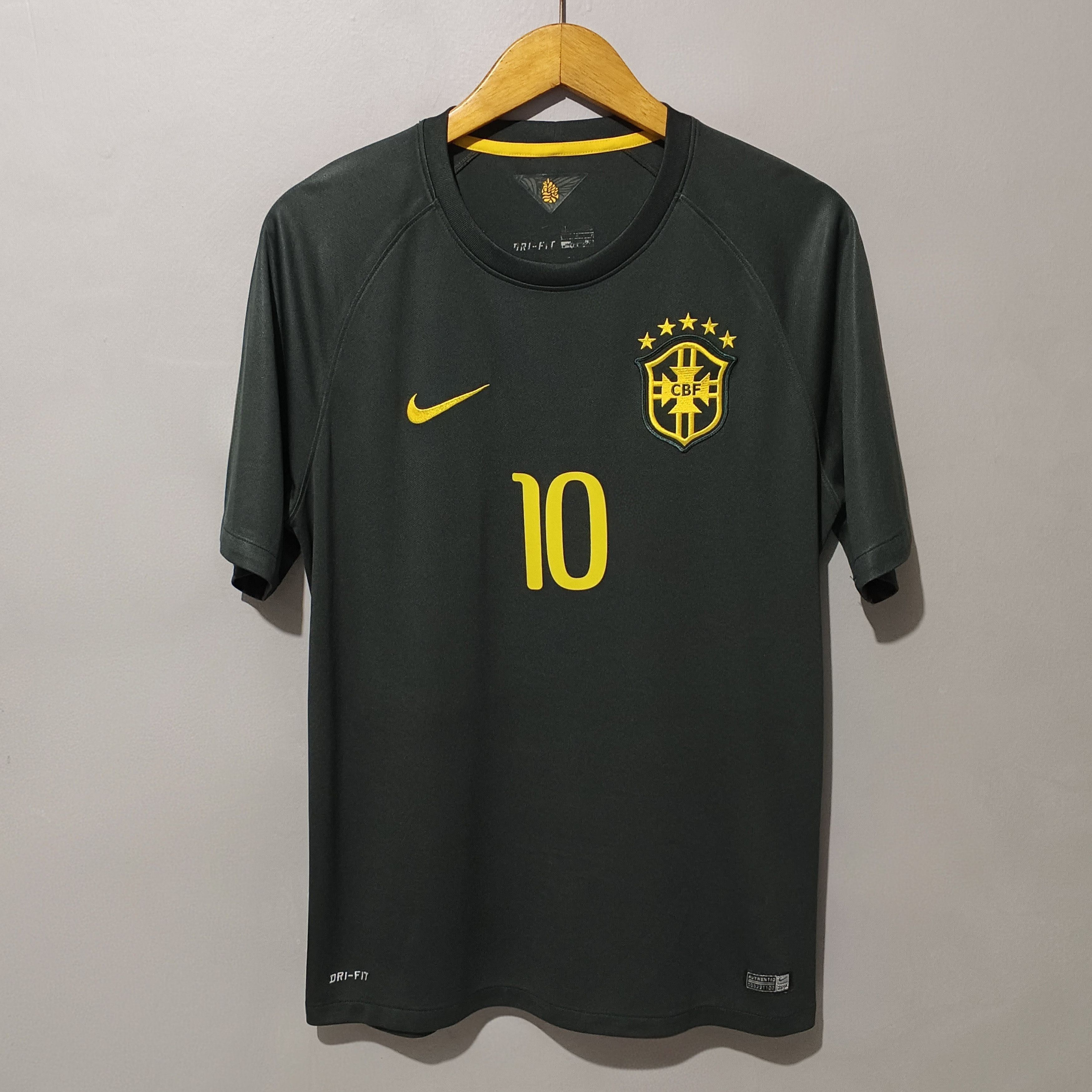 Nike Brazil 2014 Third Jersey Neymar Jr Size US L / EU 52-54 / 3 - 1 Thumbnail