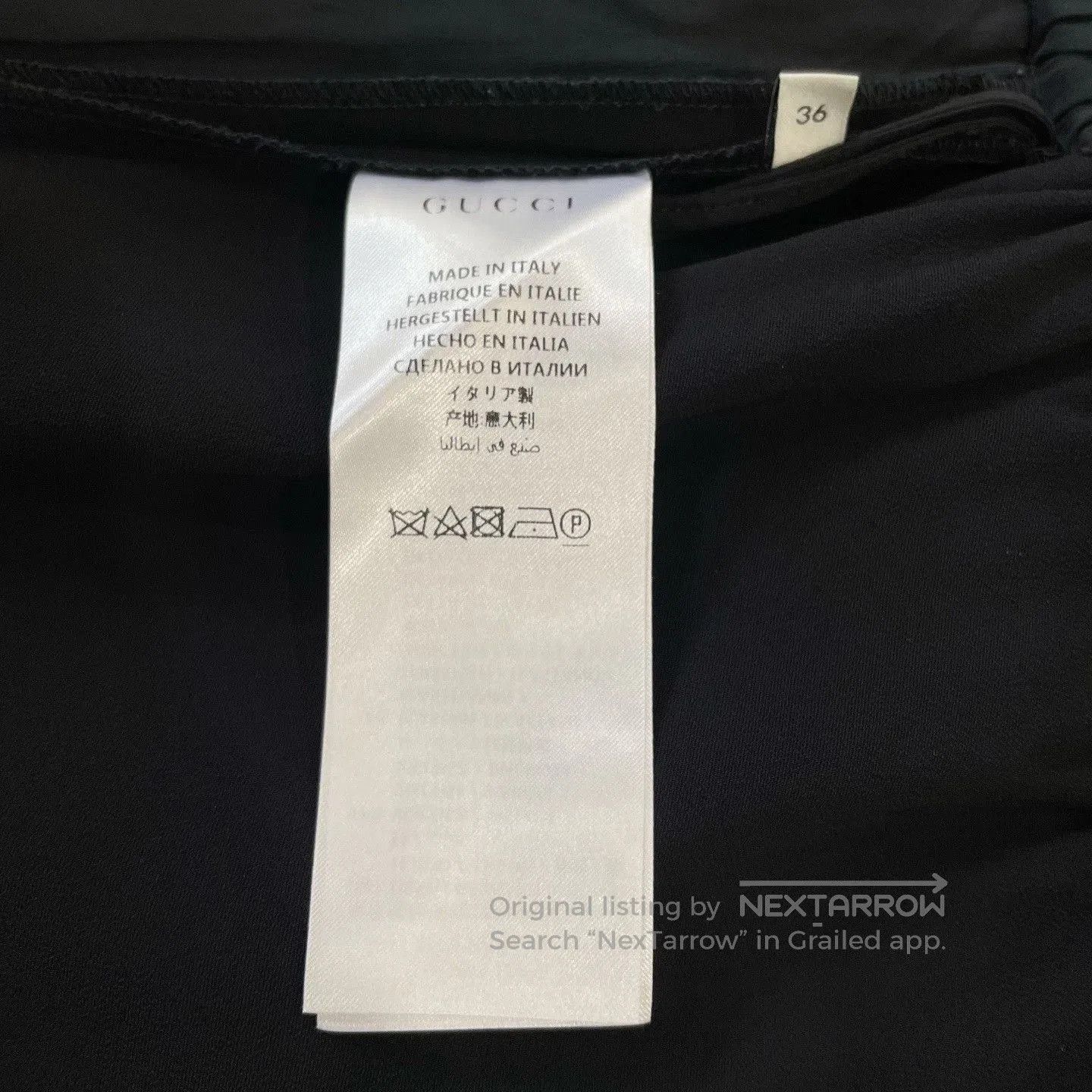 Gucci Gucci Black Striped Wide. Size 35" - 6 Thumbnail