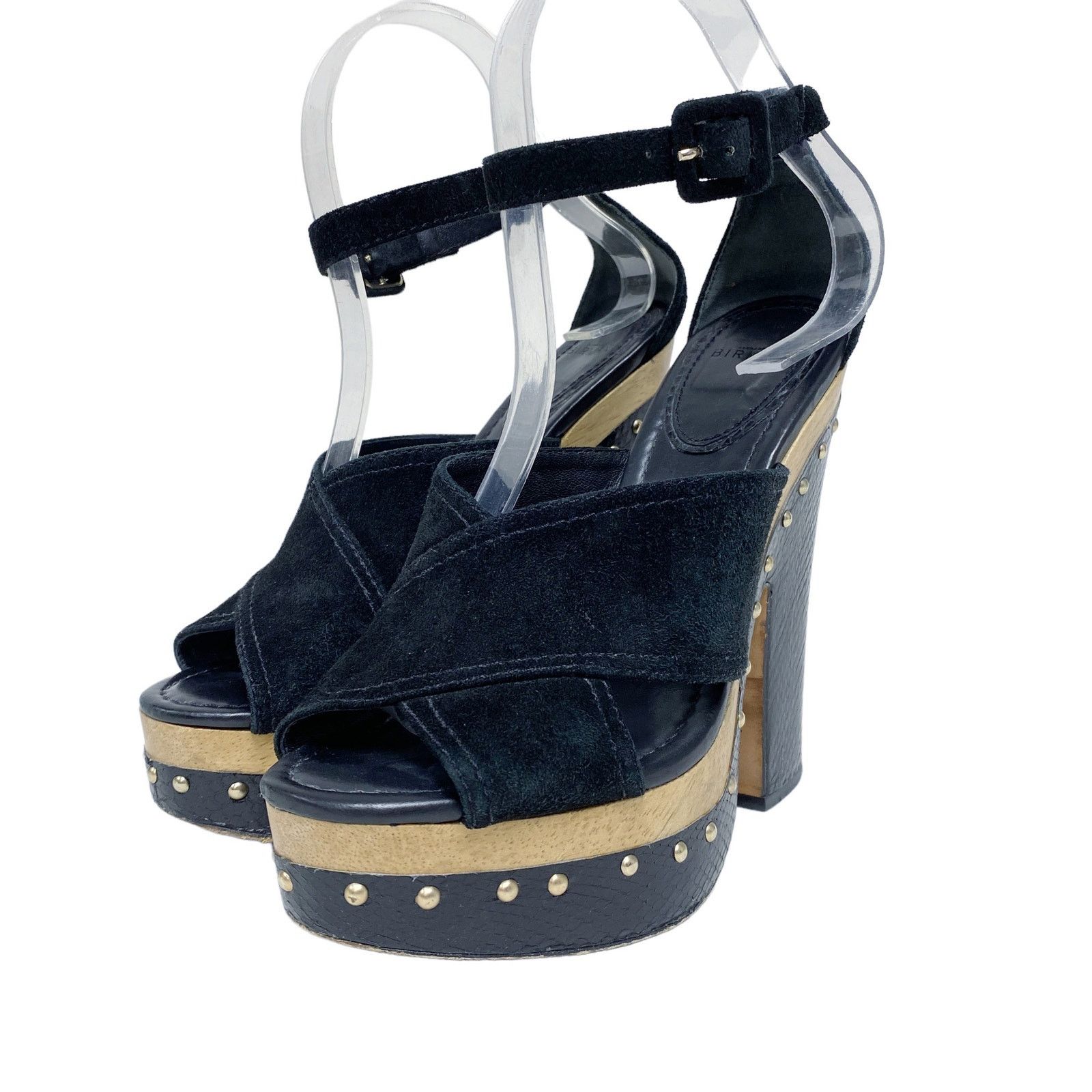 Alexandre Birman Alexandre Birman Peggy Suede Platform Clog Sandals Size US 7.5 / IT 37.5 - 1 Thumbnail