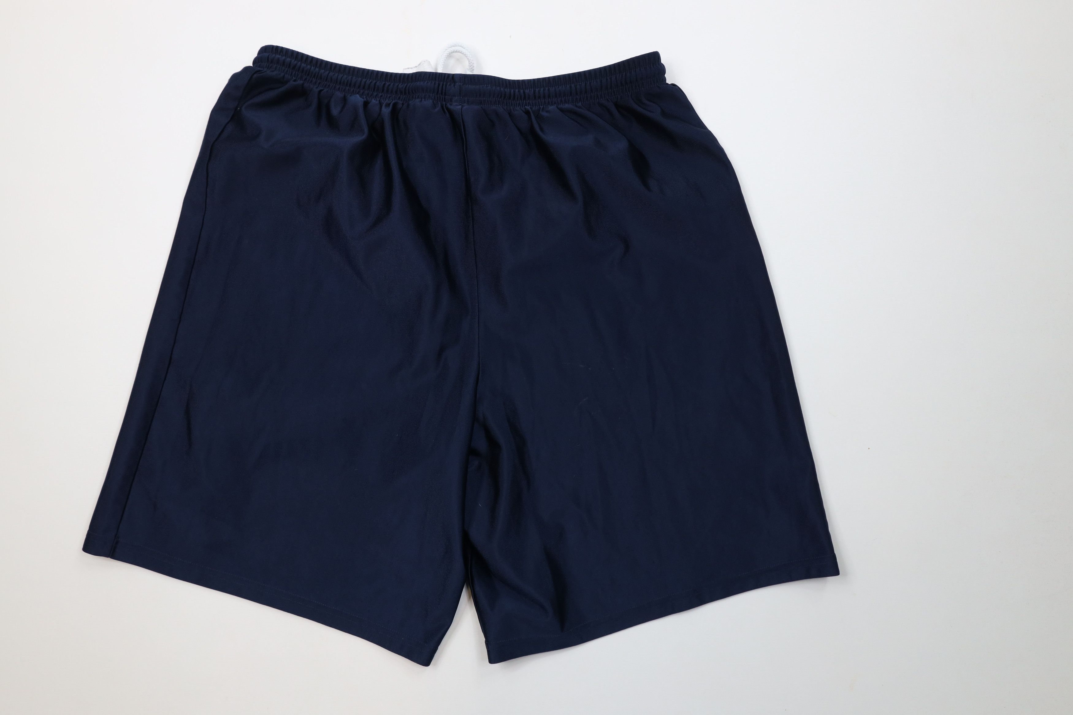 Nike Vintage Nike Mini Swoosh Silky Polyester Shorts Blue Dazzle Size US 36 / EU 52 - 9 Thumbnail