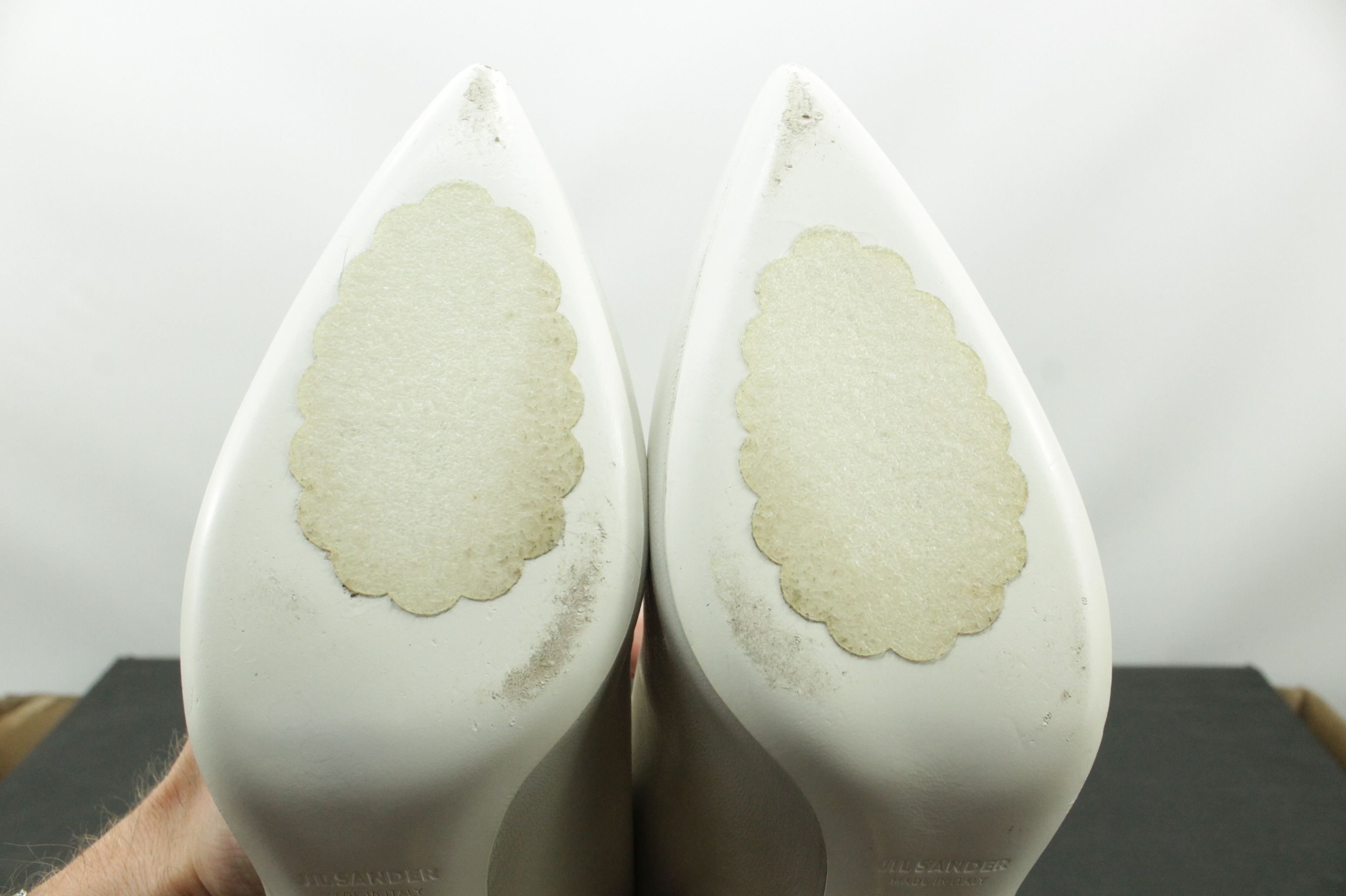 Jil Sander Jil Sander Mid-Length Heel White Leather Boots Size US 8 / IT 38 - 11 Thumbnail