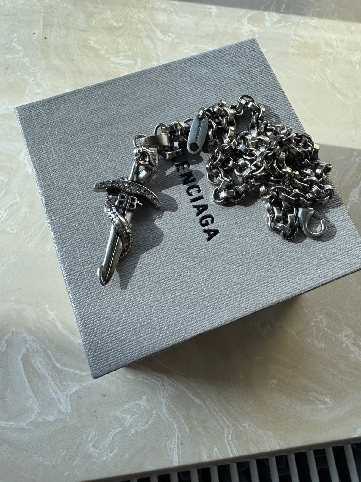 Balenciaga Goth Snake Necklace