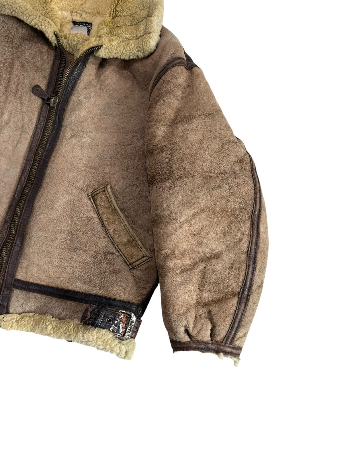 Avirex Vintage Sheep Skin Shearling Avirex Distress Jacket Size 38 Size US S / EU 44-46 / 1 - 2 Thumbnail