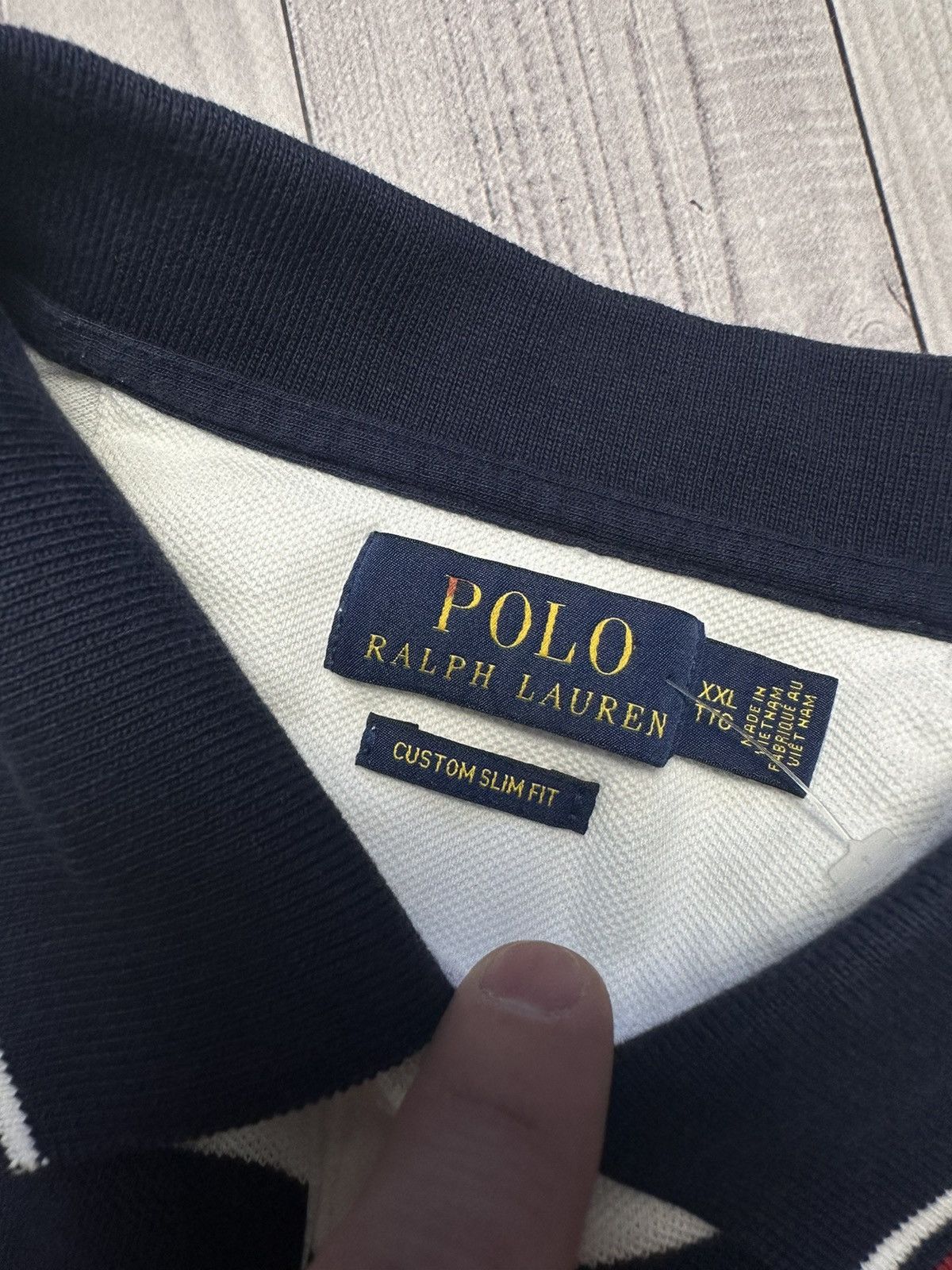Polo Ralph Lauren × Vintage Vintage polo Ralph Lauren big logo USA striped size XL Size US XL / EU 56 / 4 - 4 Thumbnail