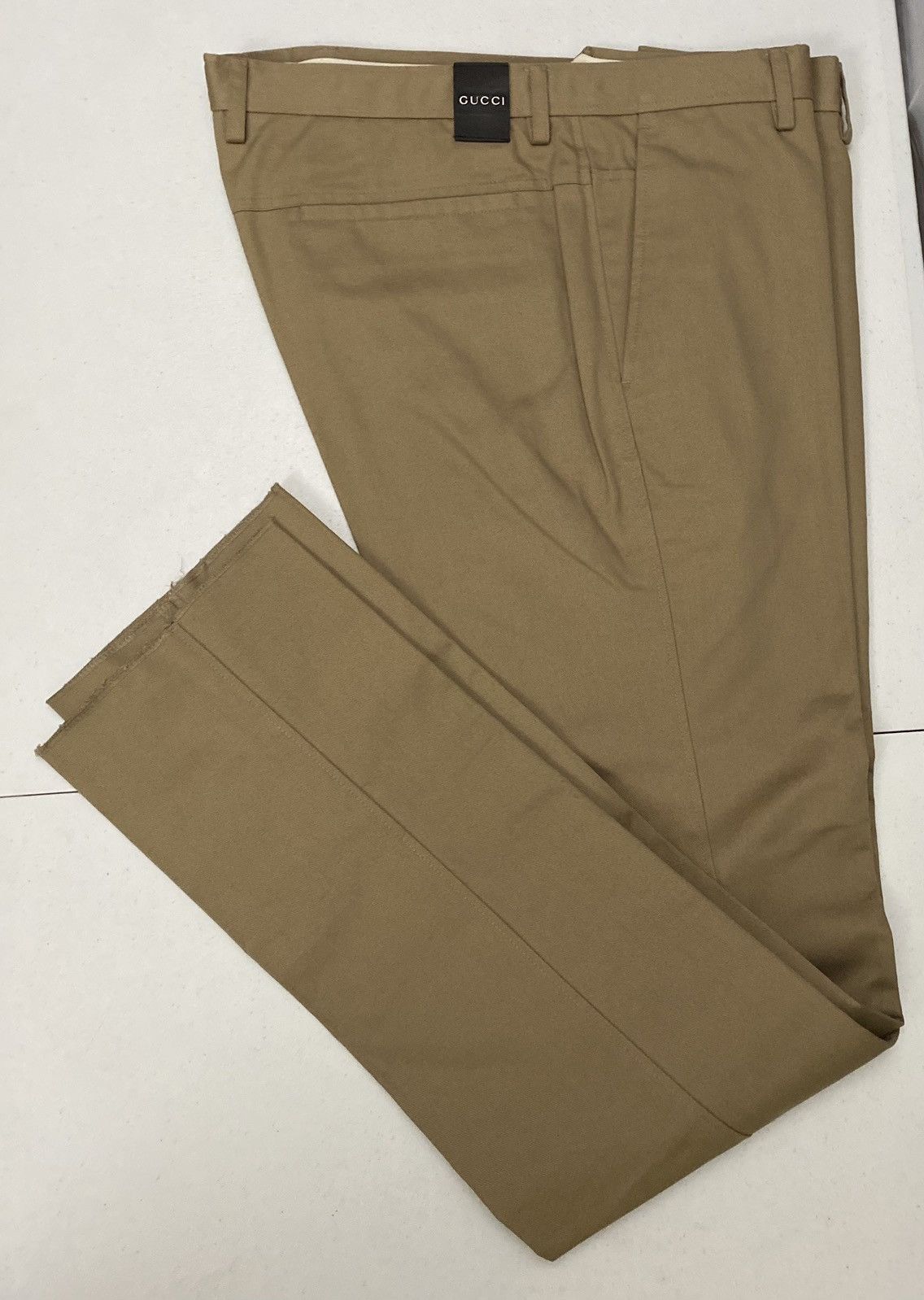 Gucci Gucci 🇮🇹 brown metal leather logo drill pants 36 Vintage NW Size US 36 / EU 52 - 1 Thumbnail