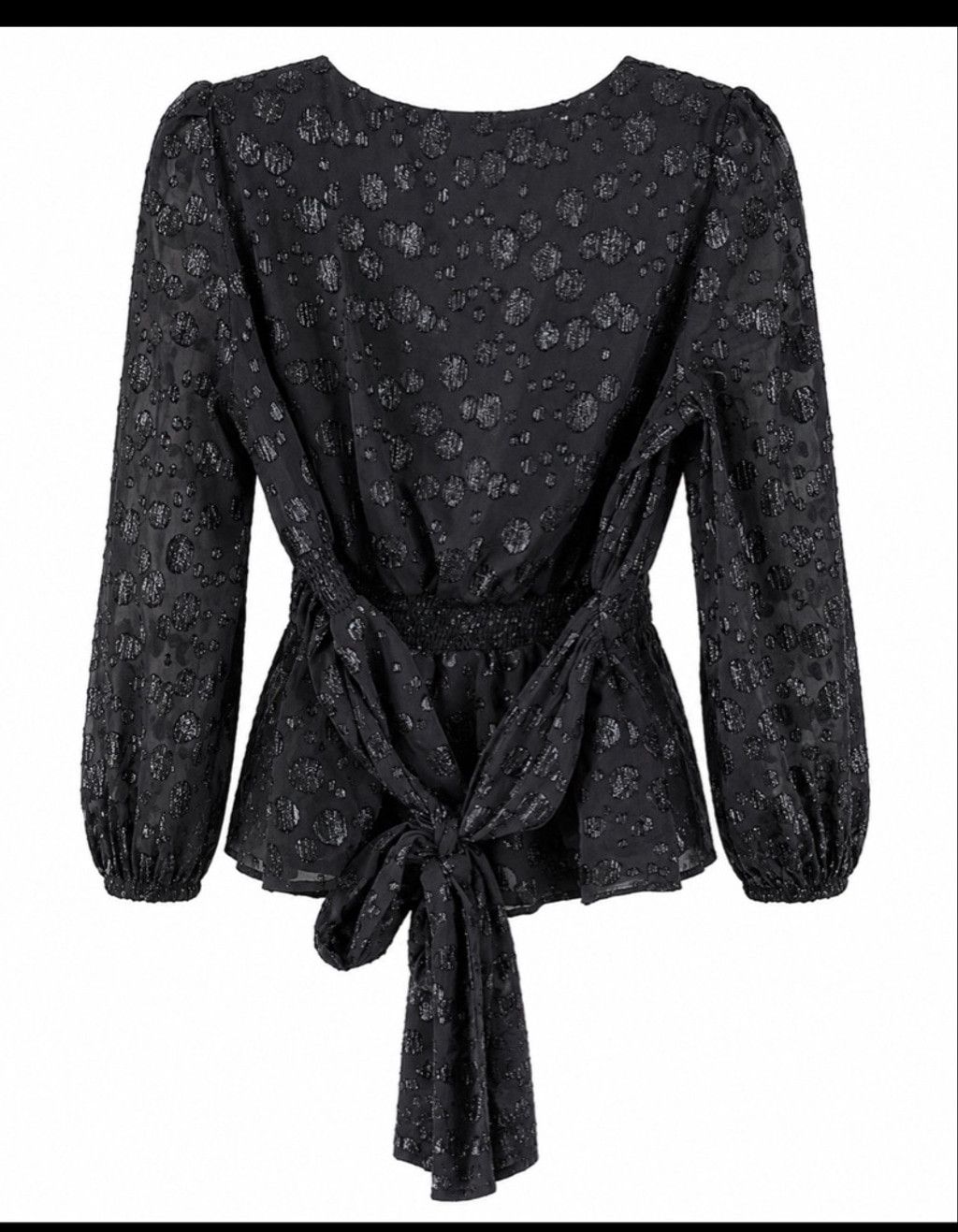 J.Crew Women's J.Crew Black Long Sleeve V-Neck Blouse S Size S / US 4 / IT 40 - 3 Thumbnail