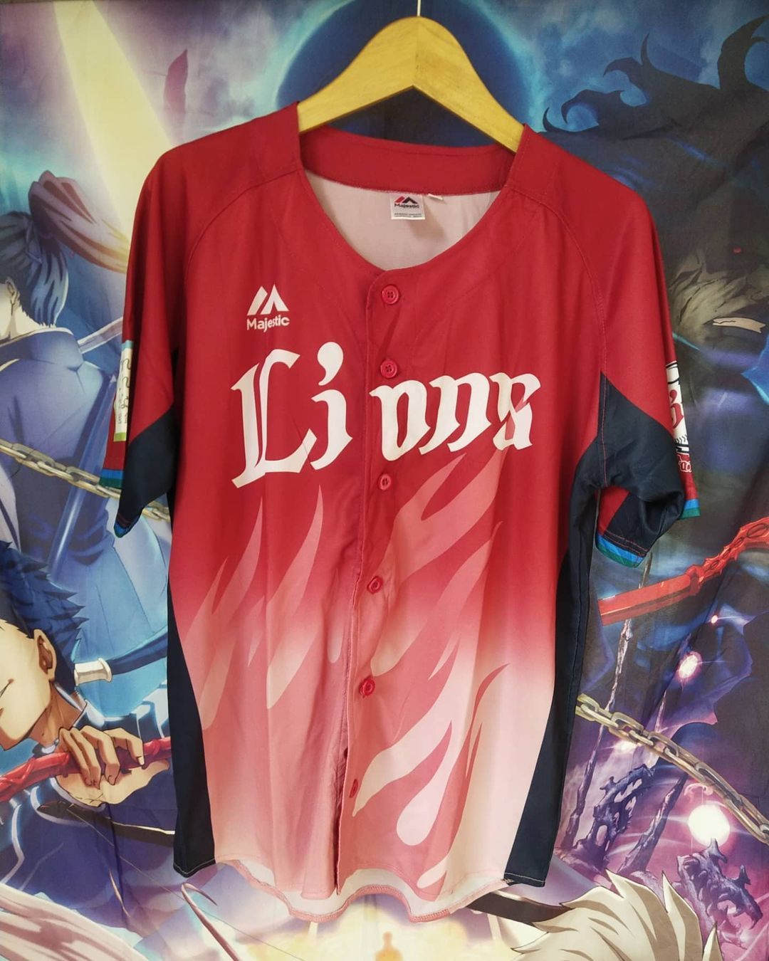 Japanese Brand × Majestic Lions Majestic Red Baseball Jersey Size US S / EU 44-46 / 1 - 1 Thumbnail