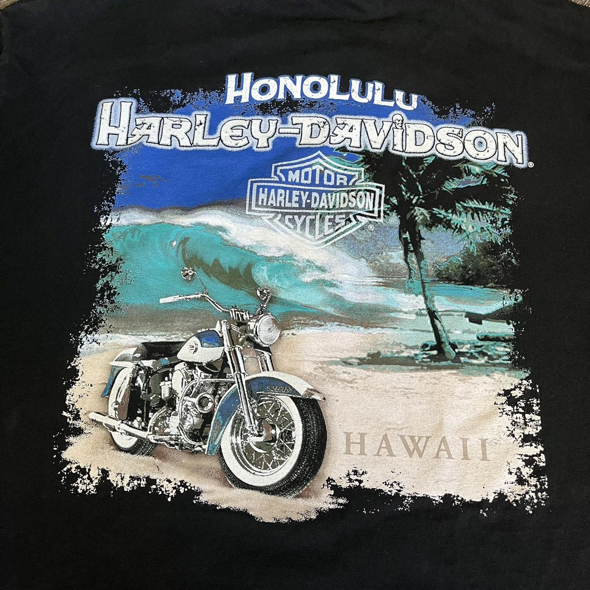 Harley Davidson Vintage 2000s Harley Davidson Honolulu Hawaii Beach Logo Tee Size US XL / EU 56 / 4 - 5 Thumbnail