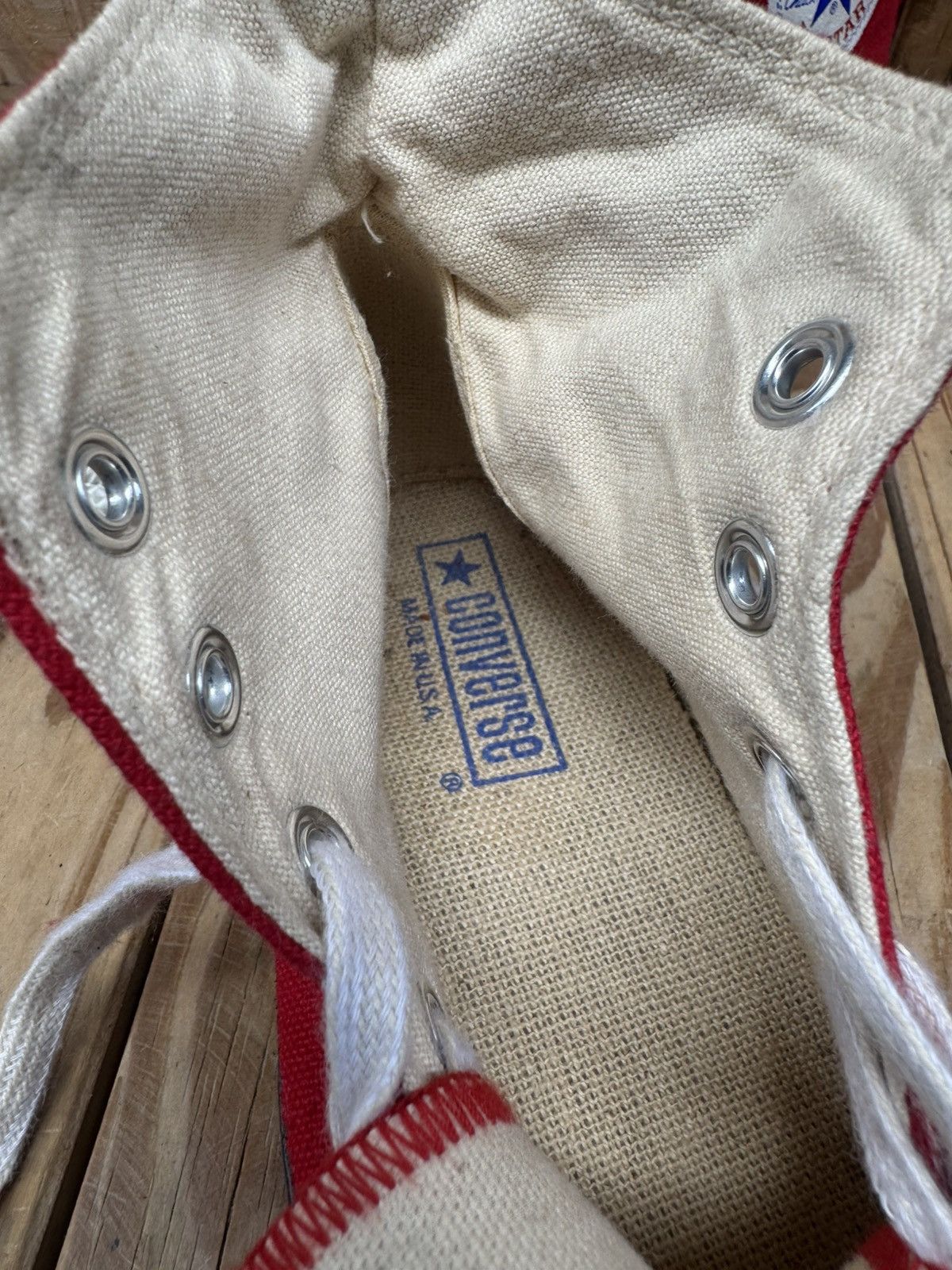 Converse VTG converse all star Hi Top canvas sneakers made in USA Size US 5 / EU 37 - 19 Thumbnail