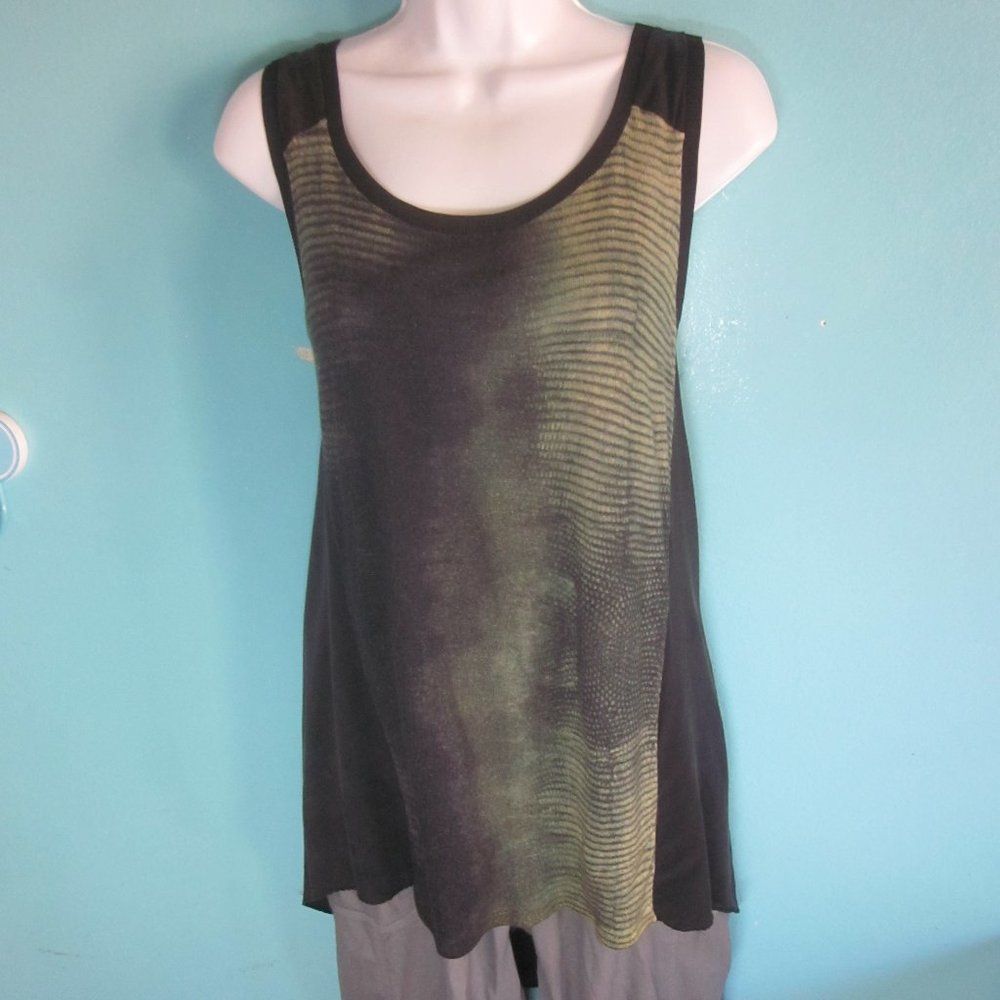 Elie Tahari Elie Tahari Womens Sleeveless Black Silk Tank Green Front Si Size L / US 10 / IT 46 - 9 Thumbnail