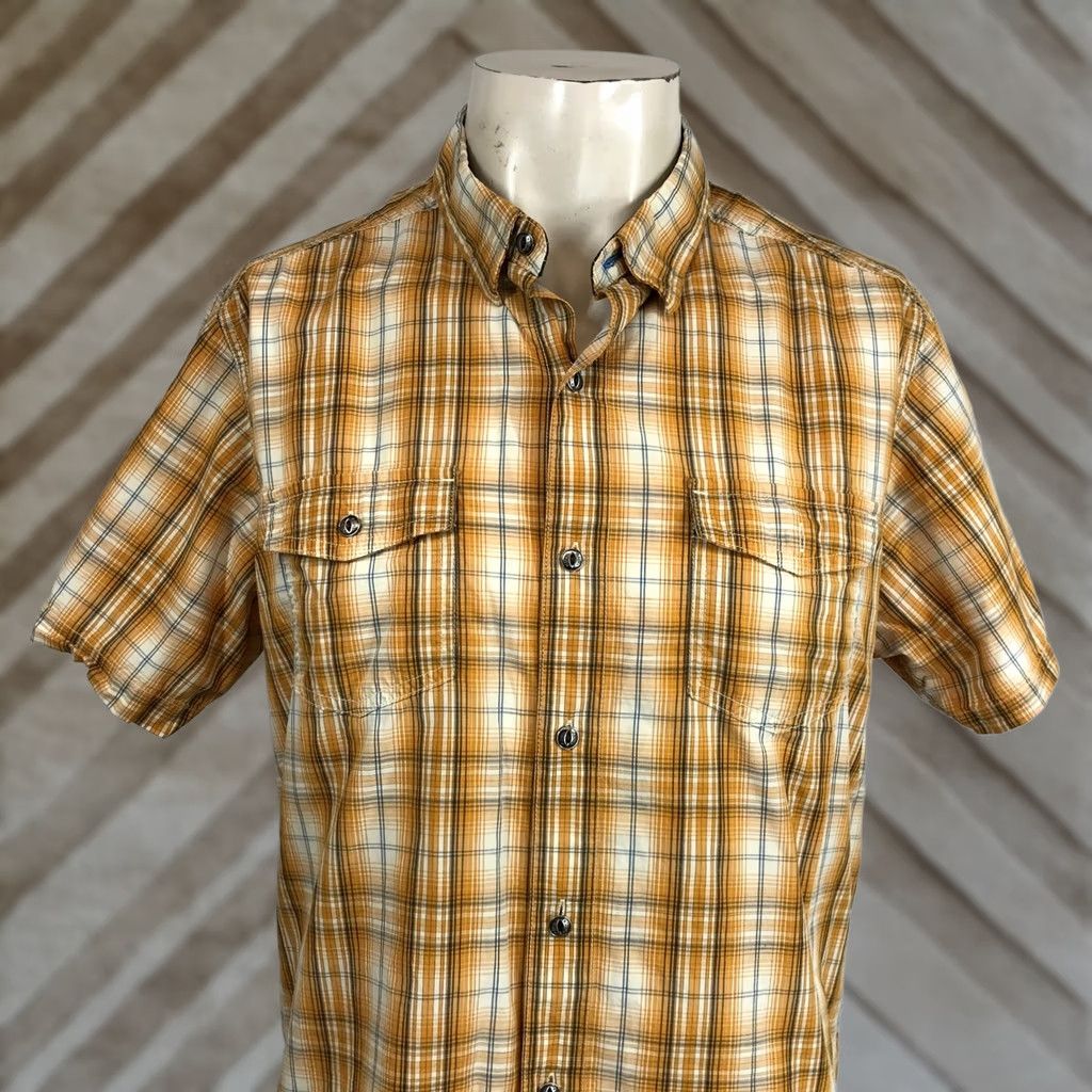 Vintage KUHL Mens Plaid Short Sleeve Button Up Shirt Outdoor Casual Button Down Top Size US M / EU 48-50 / 2 - 1 Thumbnail