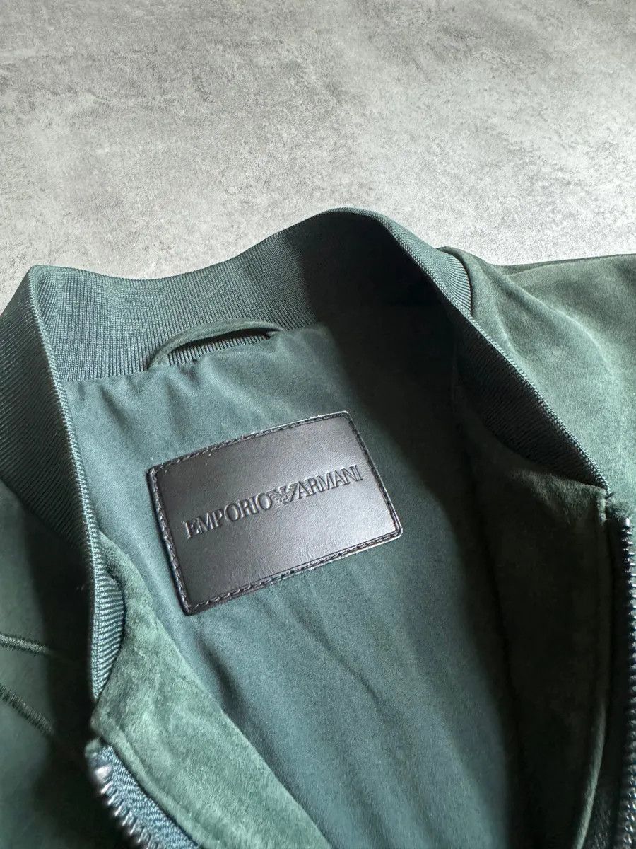 Emporio Armani AW2018 Emporio Armani Olive Leaves Natural Leather Bomber Jacket Size US M / EU 48-50 / 2 - 6 Thumbnail