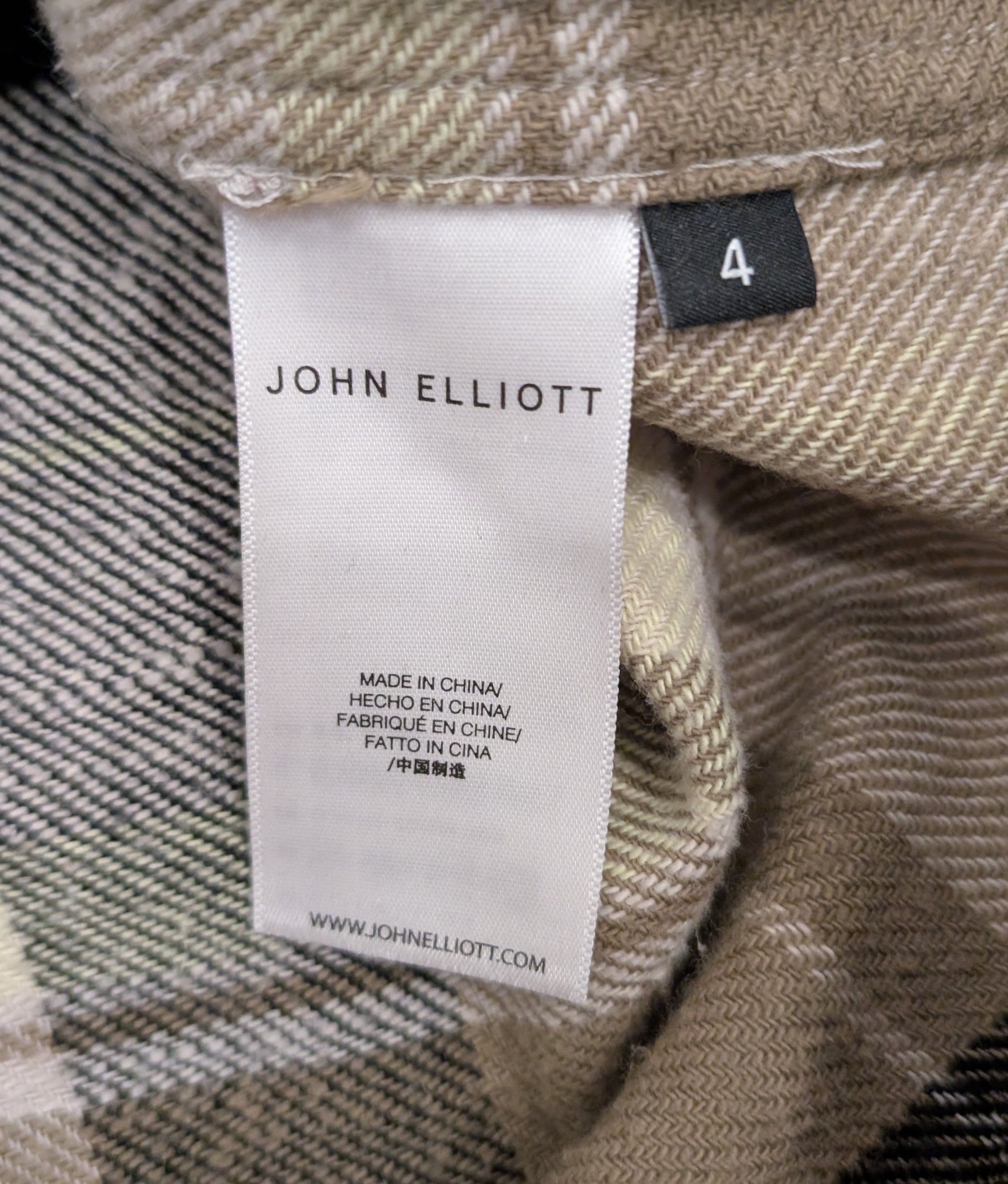 John Elliott John Elliott Hemi Oversized Shirt in Cyclone Check Raw Hem Size US XL / EU 56 / 4 - 4 Thumbnail