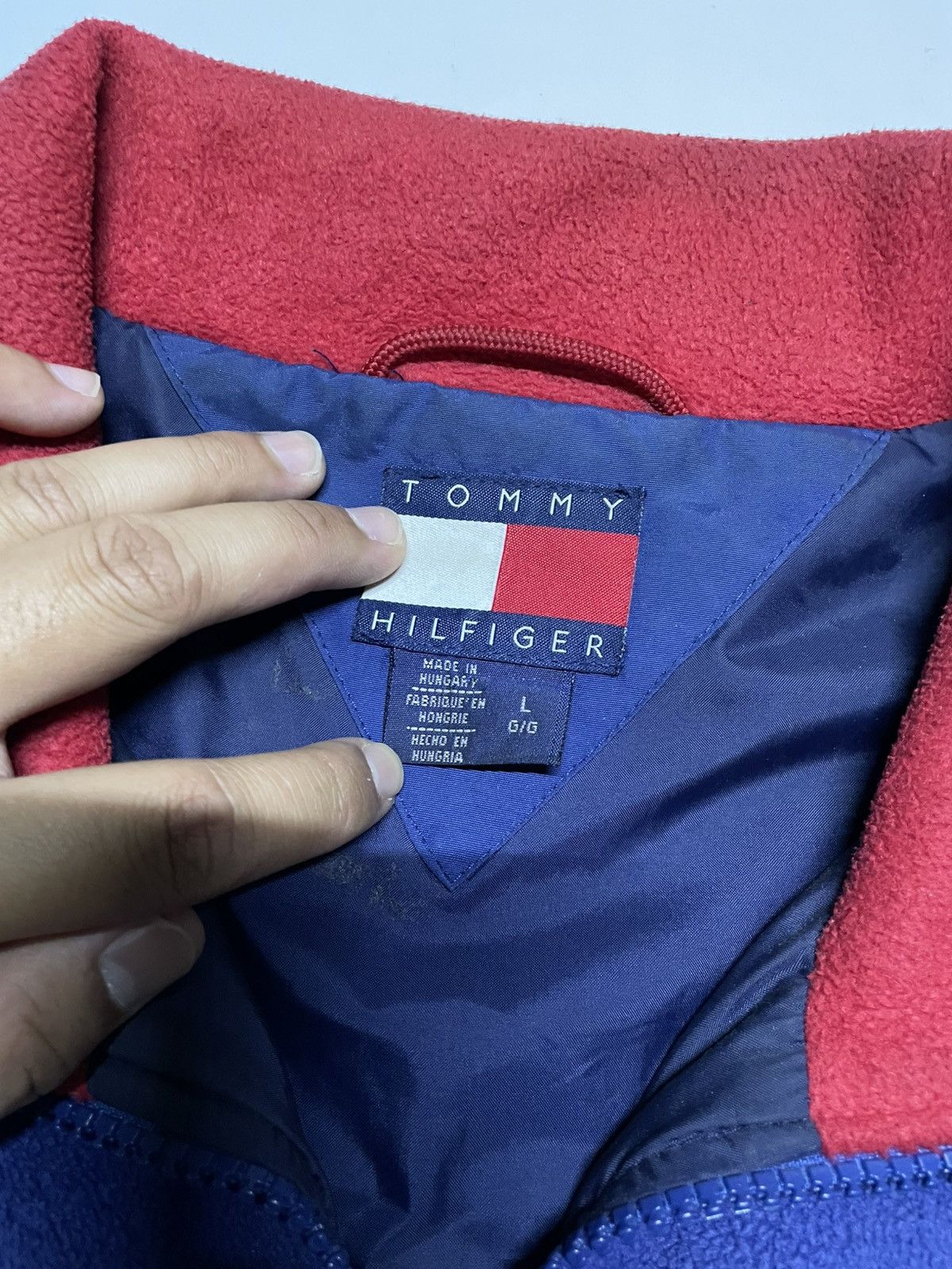 Tommy Hilfiger × Vintage Tommy hilfiger big flag Warm Vintage jacket Size US L / EU 52-54 / 3 - 4 Thumbnail