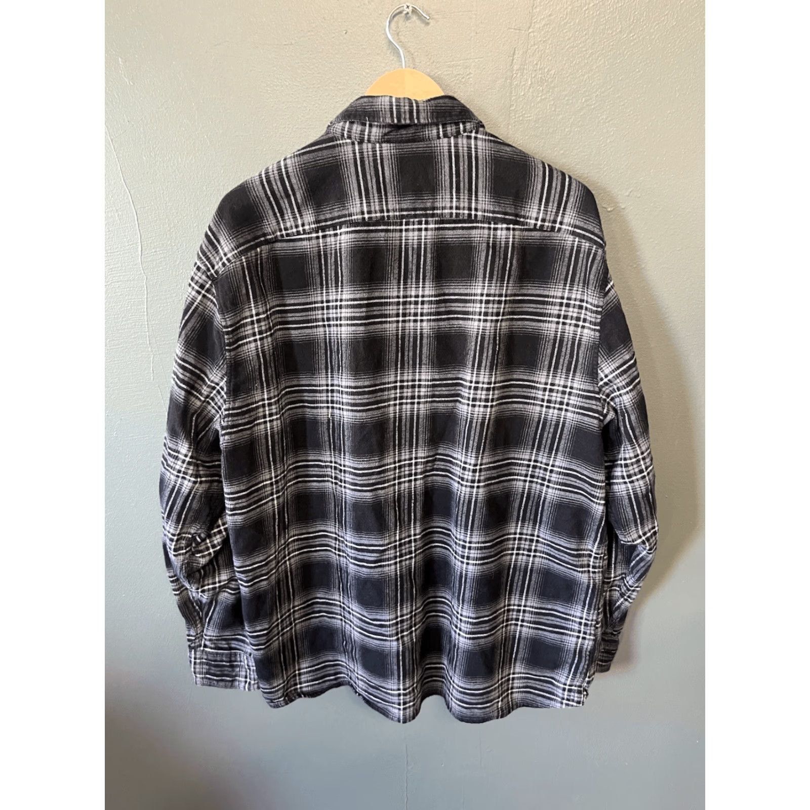 Abercrombie & Fitch Abercrombie & Fitch Shirt Mens 2XL Black Plaid Long Sleeve Button-Up Flannel Size XXL / US 16-18 / IT 52-54 - 2 Thumbnail