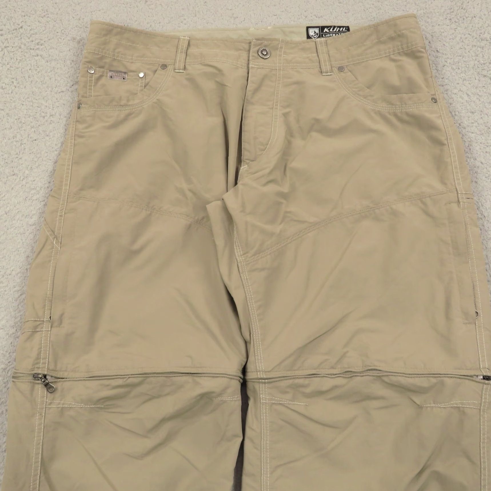 Vintage Kuhl Liberator Convertible Pants Men 38x30 Chino Pants 5-Pocket Water Resistant Beige Size US 38 / EU 54 - 5 Thumbnail
