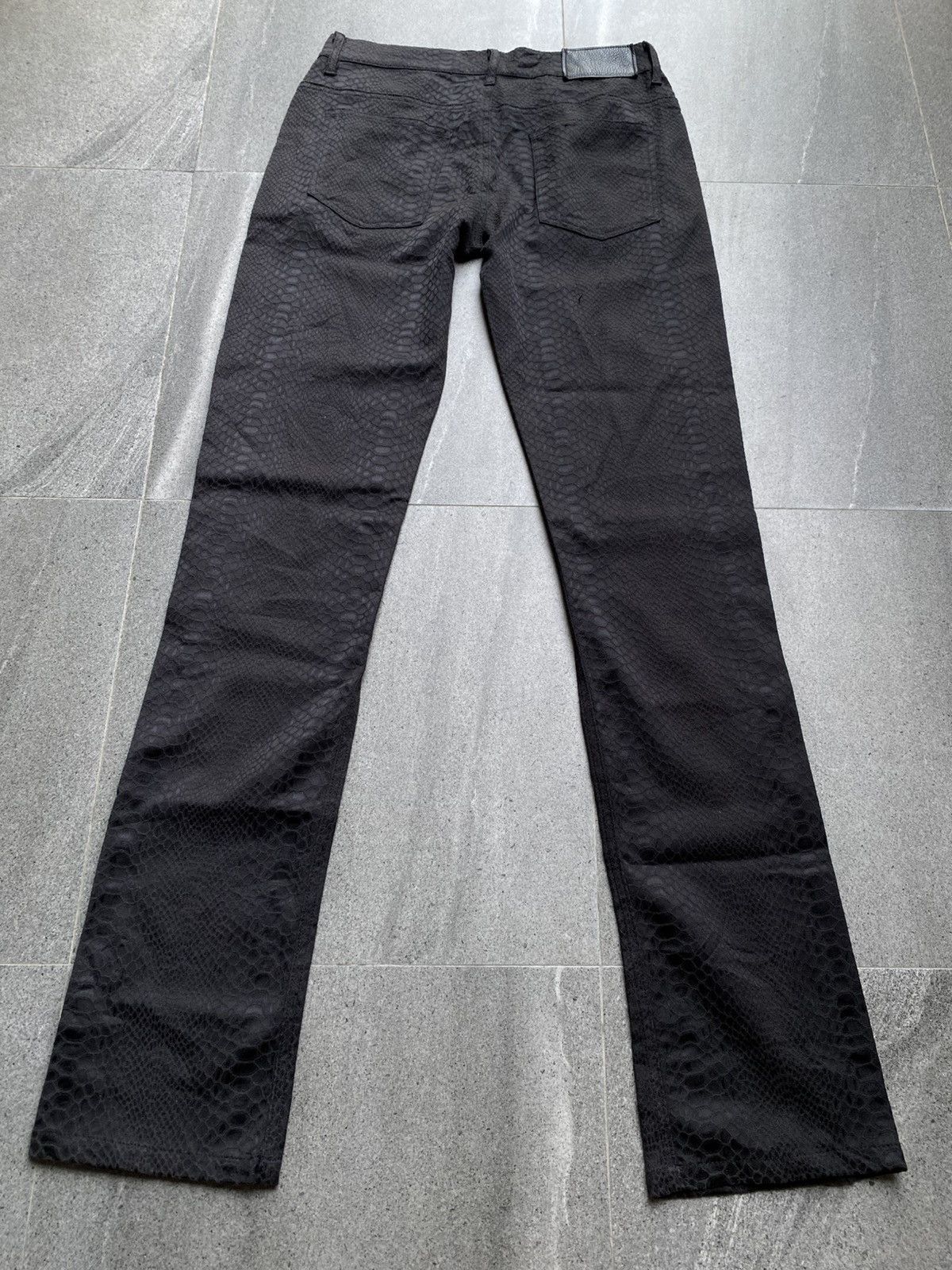 If Six Was Nine Midas Black Snake-Embossed Pants Size US 32 / EU 48 - 2 Thumbnail