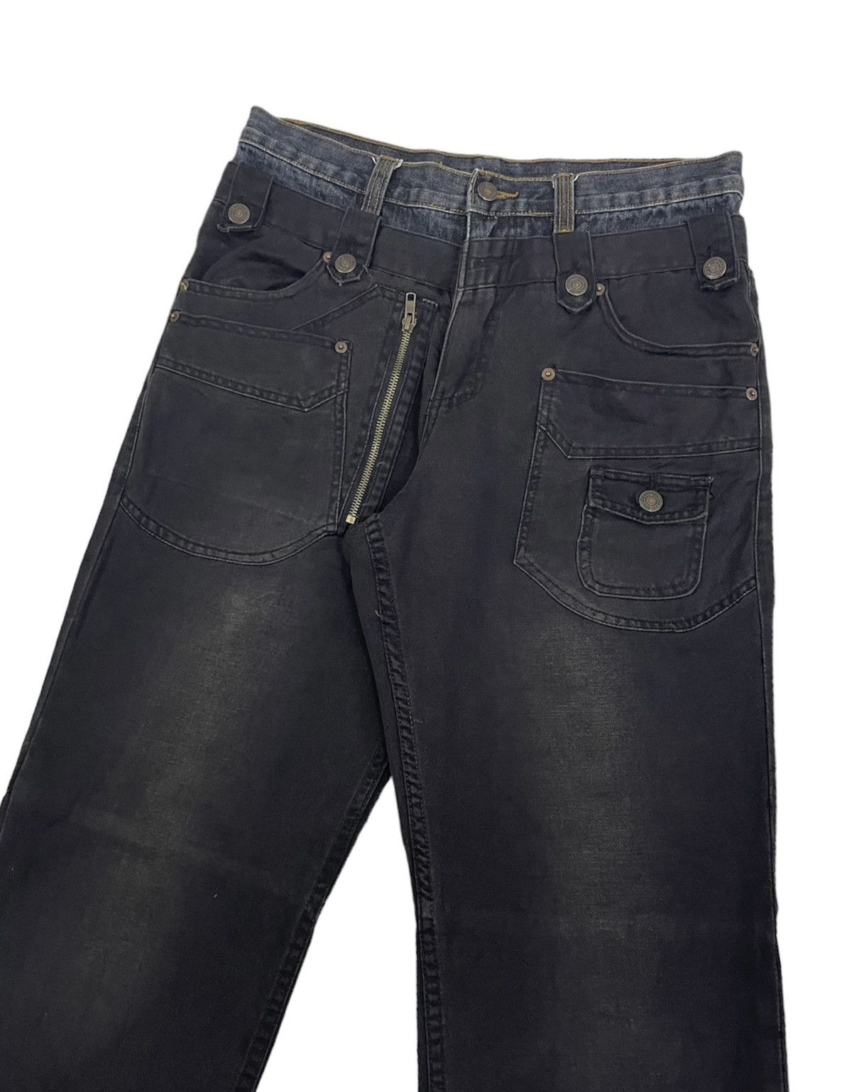 PPFM Brth Breath Japan Double Waist Bush Jeans Size US 32 / EU 48 - 3 Thumbnail