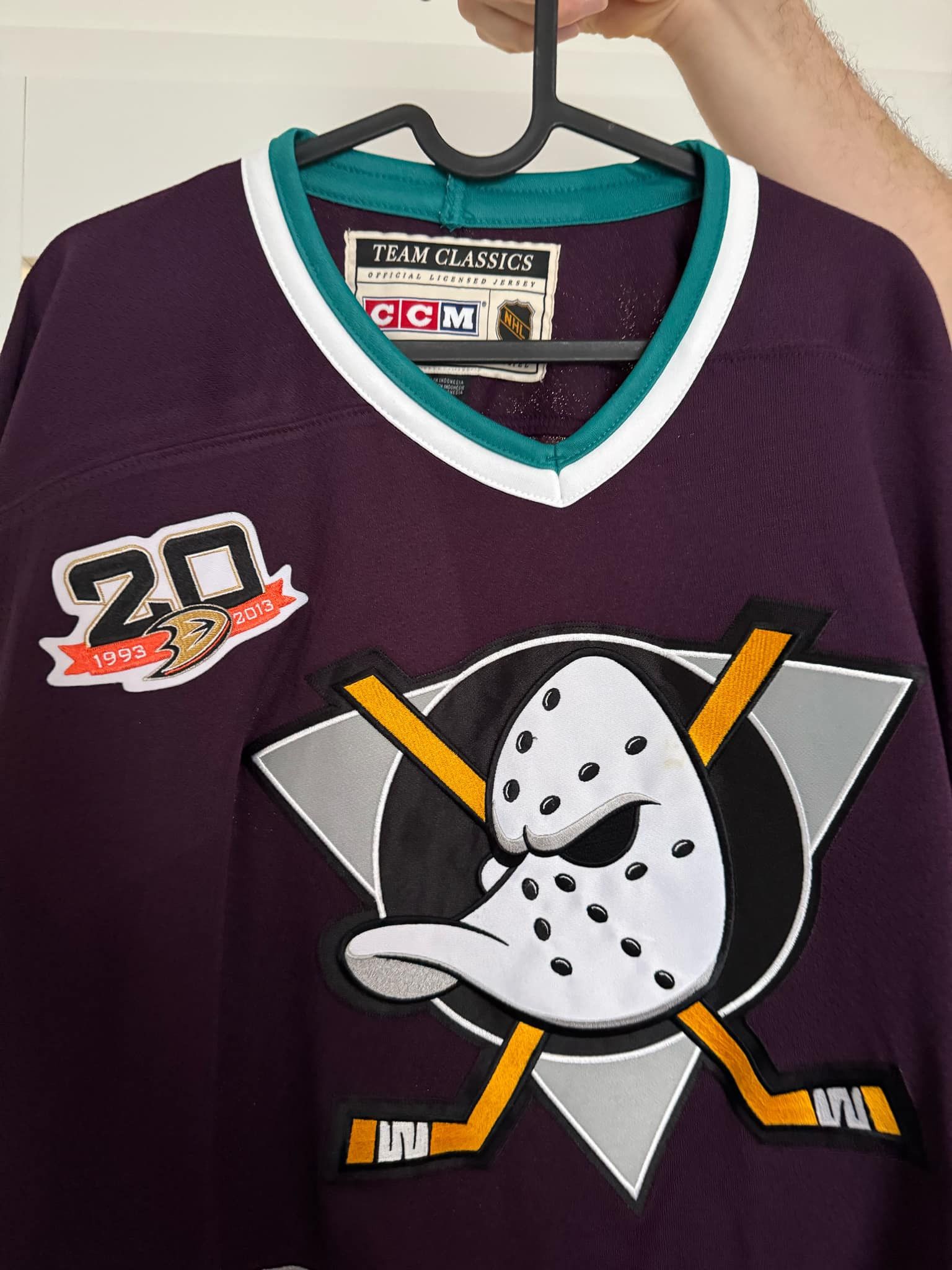 Ccm NHL Vintage Anaheim Ducks CCM Longsleeve Size US L / EU 52-54 / 3 - 1 Thumbnail