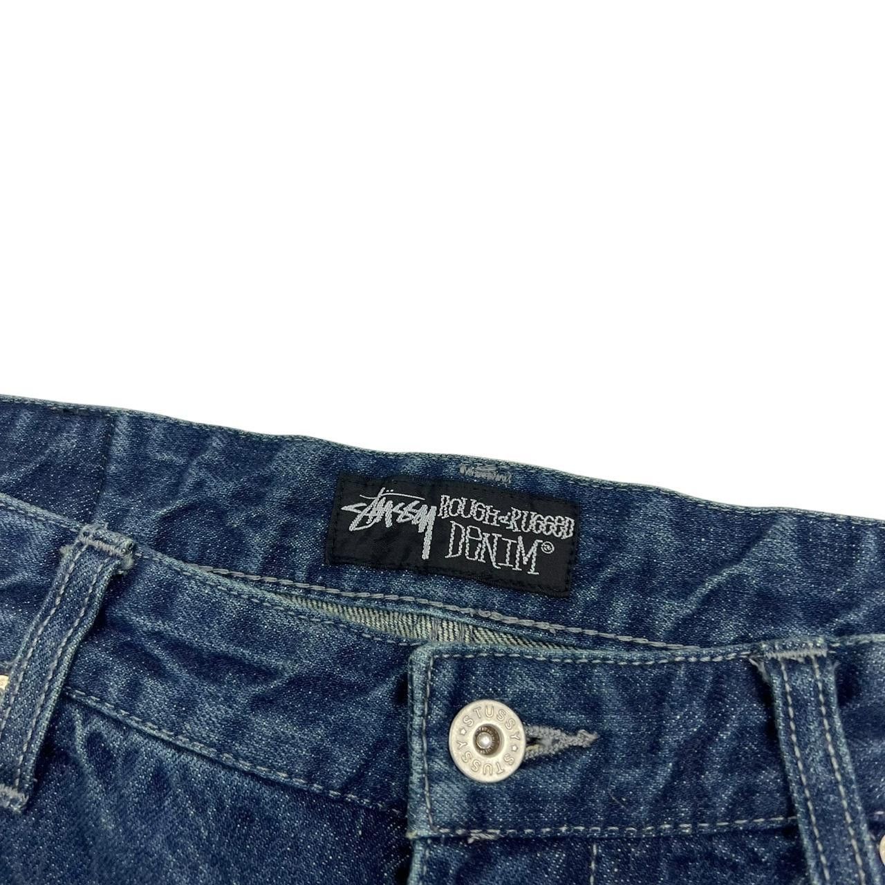 Stussy Vintage 2000s Stussy Denim Crown Shorts / Jorts - Waist: 36 Size US 36 / EU 52 - 4 Thumbnail