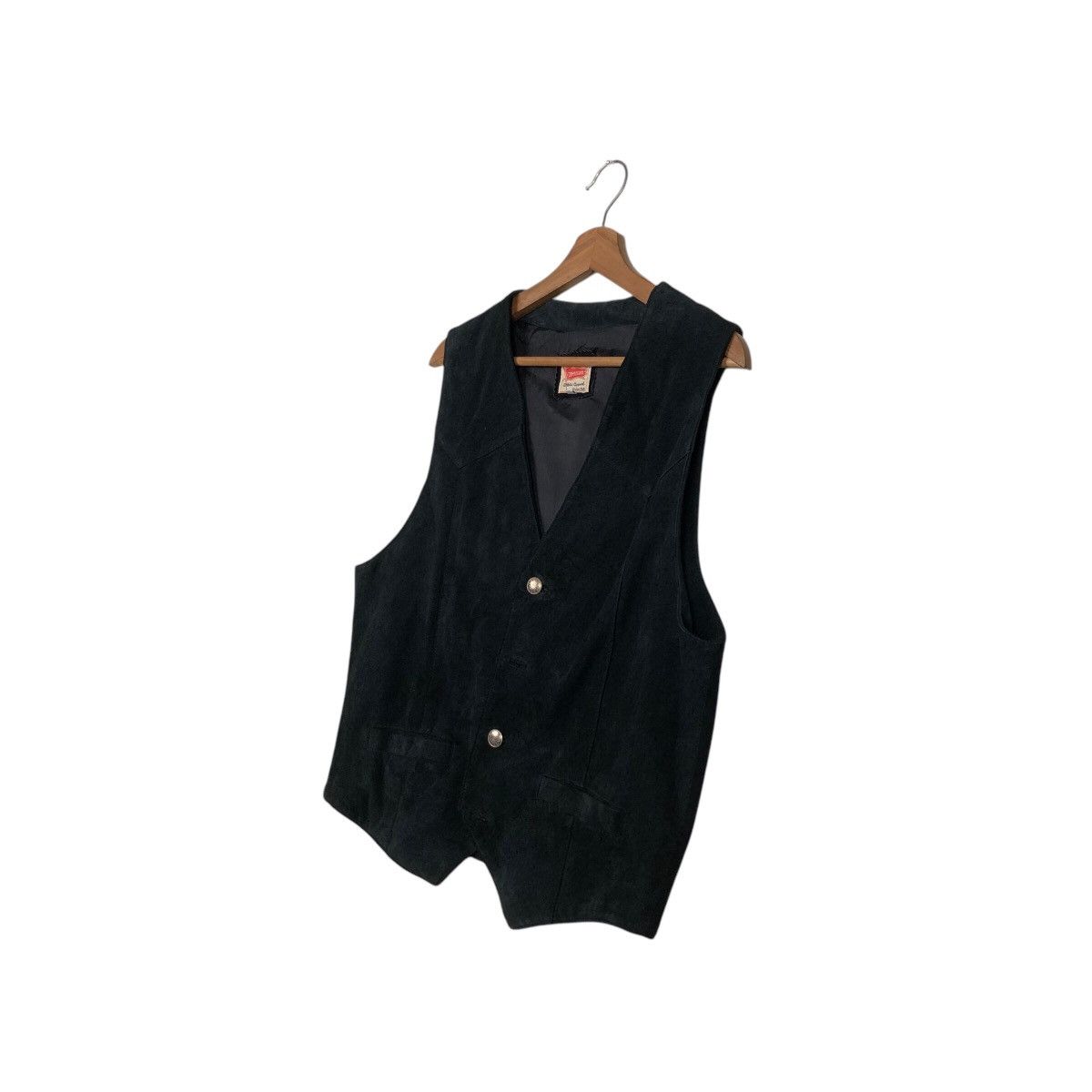 Genuine Leather 📌Vintage Leather Vest Biker Gumuintl Union Made Size US L / EU 52-54 / 3 - 3 Thumbnail
