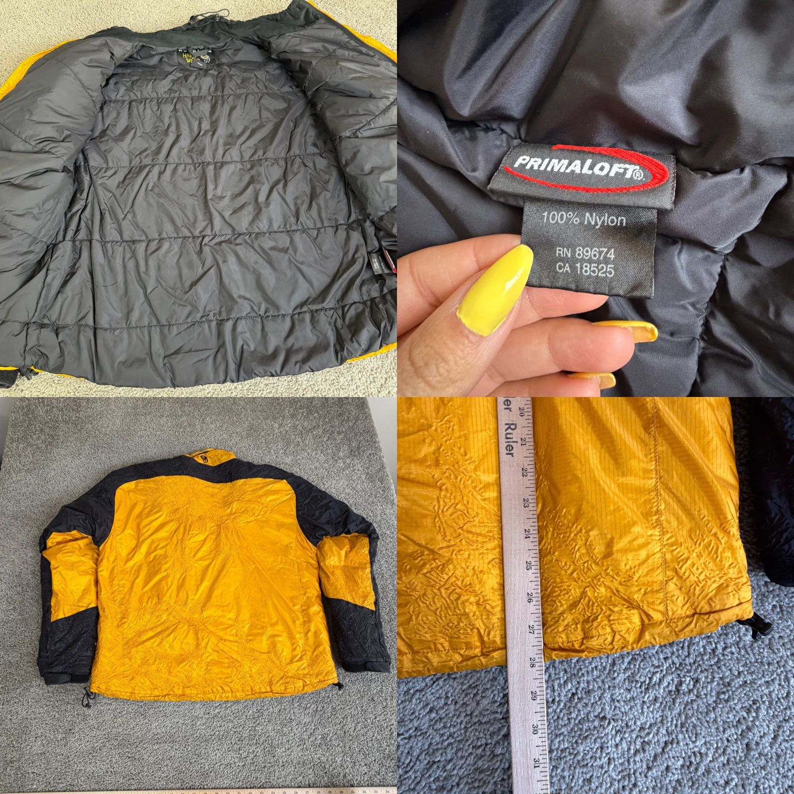 Mountain Hardwear Mountain Hardwear Conduit SL Jacket Mens XL Yellow Black Textured Puffer Outdoor Windbreaker Size US XL / EU 56 / 4 - 8 Thumbnail