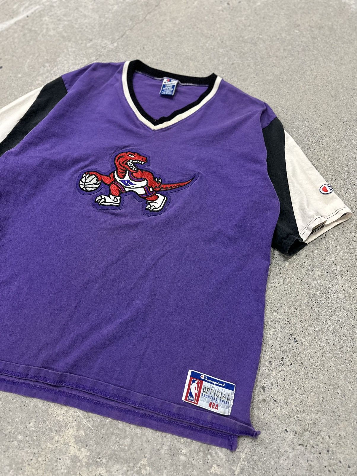 image of 90's Toronto Raptors Champion in Purple, Men's (Size Large)